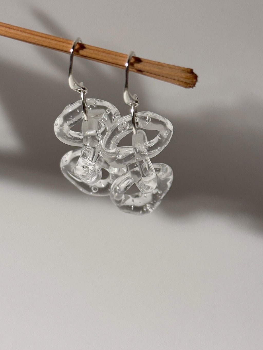 Clear link chain Earrings