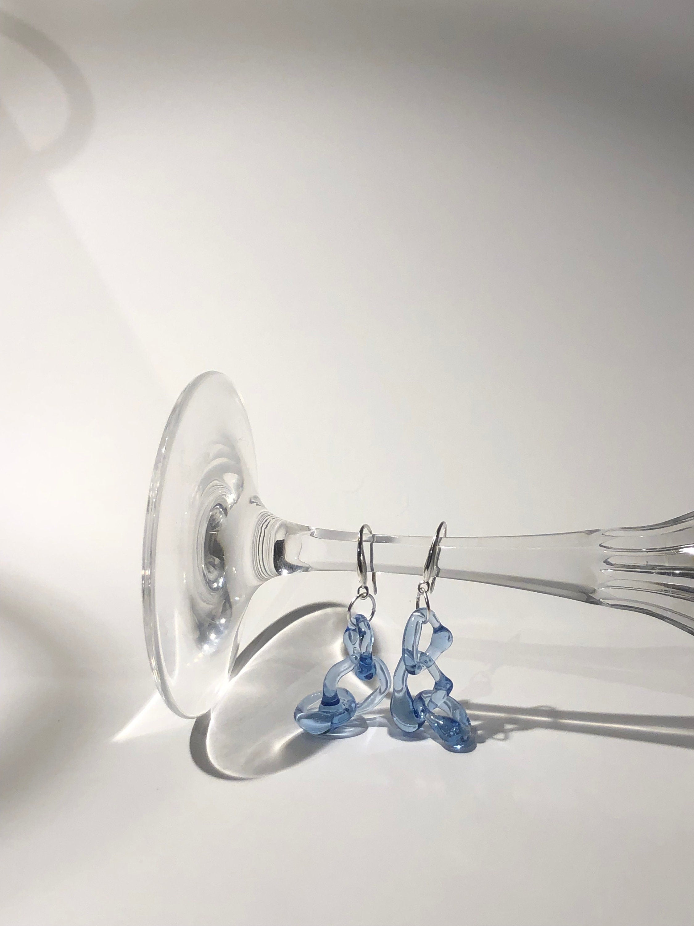 Exquisite Blue Borosilicate Glass Earrings