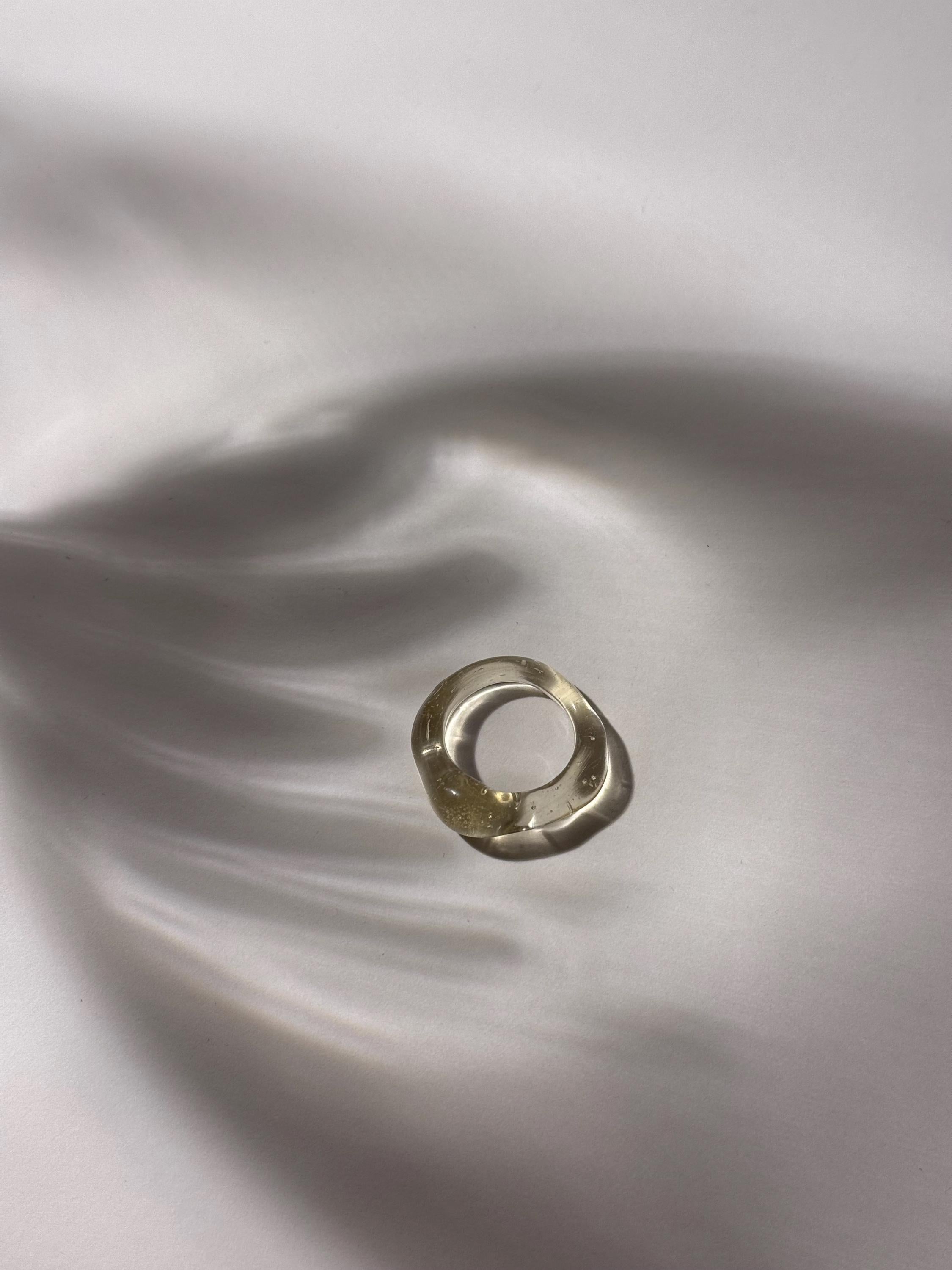 Golden honey Glass Ring