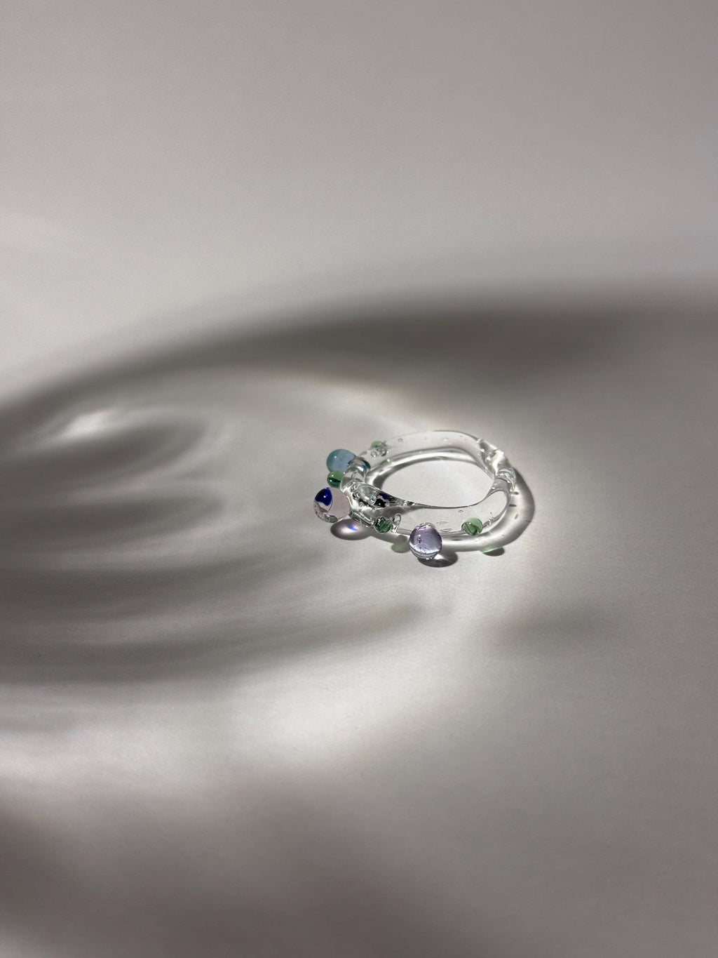 Colourful Pebbel Glass Ring