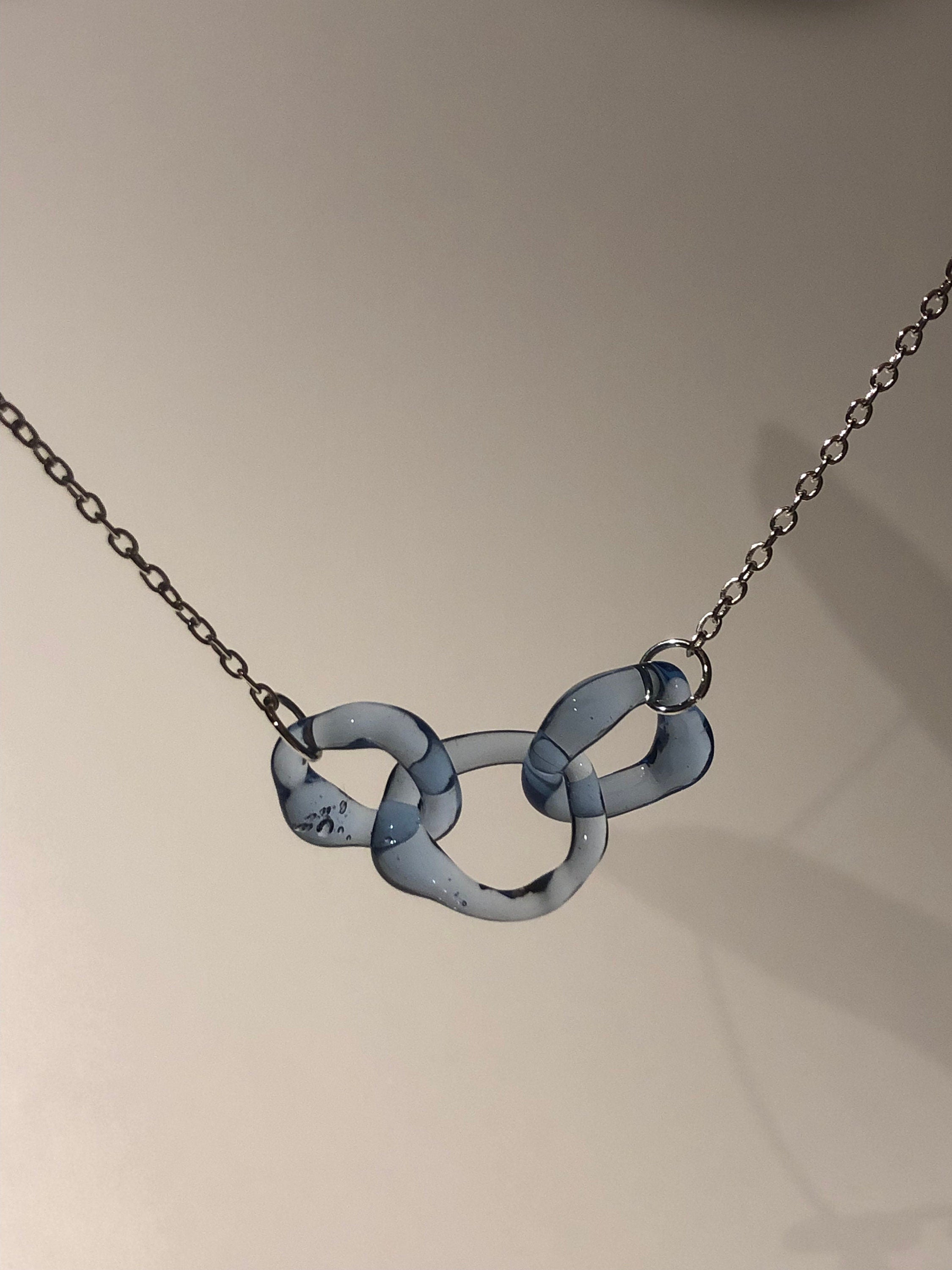 Deep Blue Link Necklace