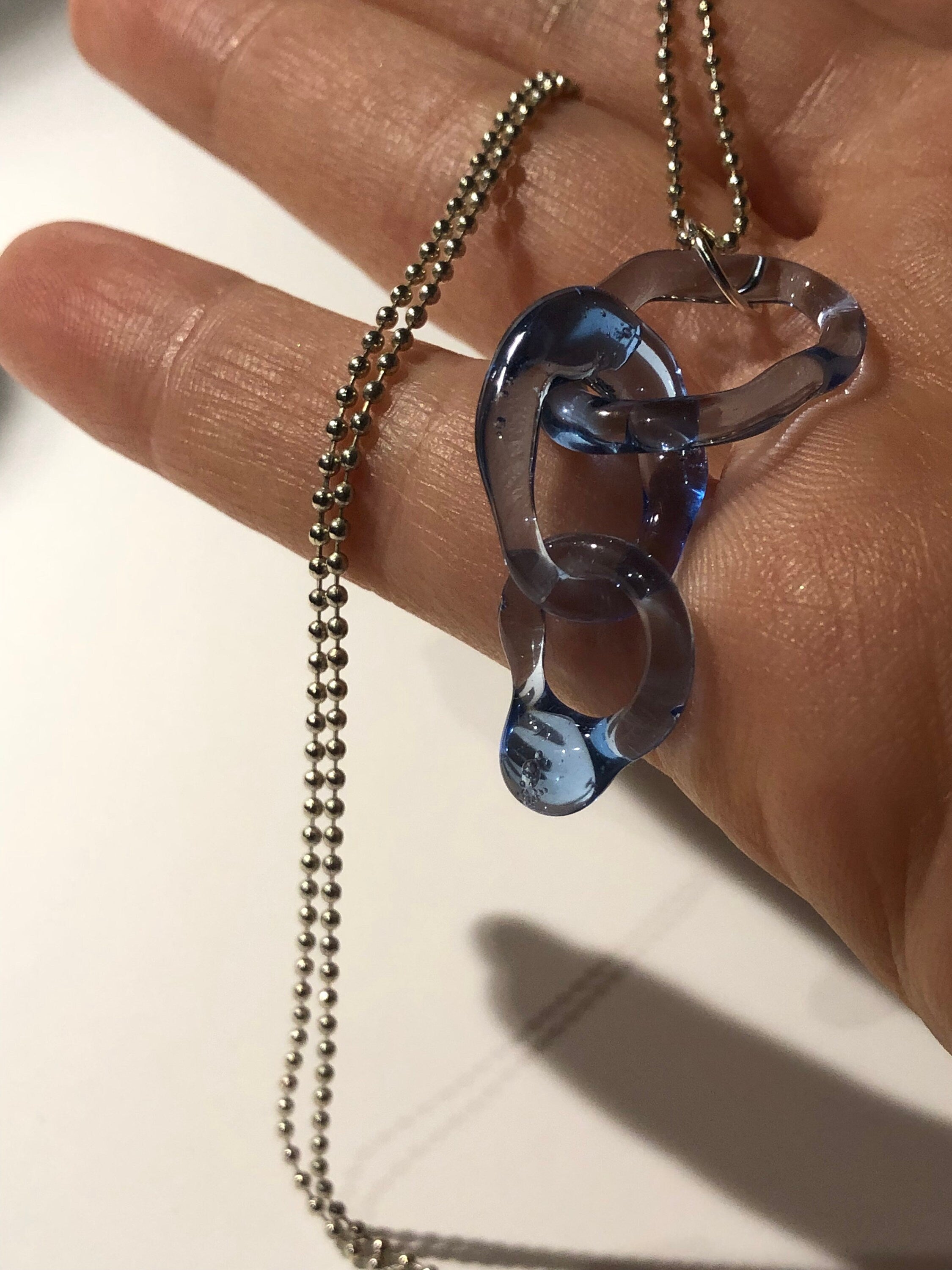 Wave triple link Necklace