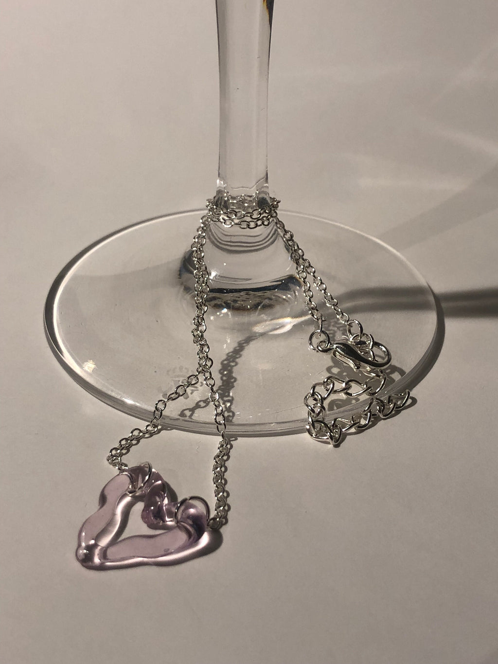 Rose Heart Glass Choker