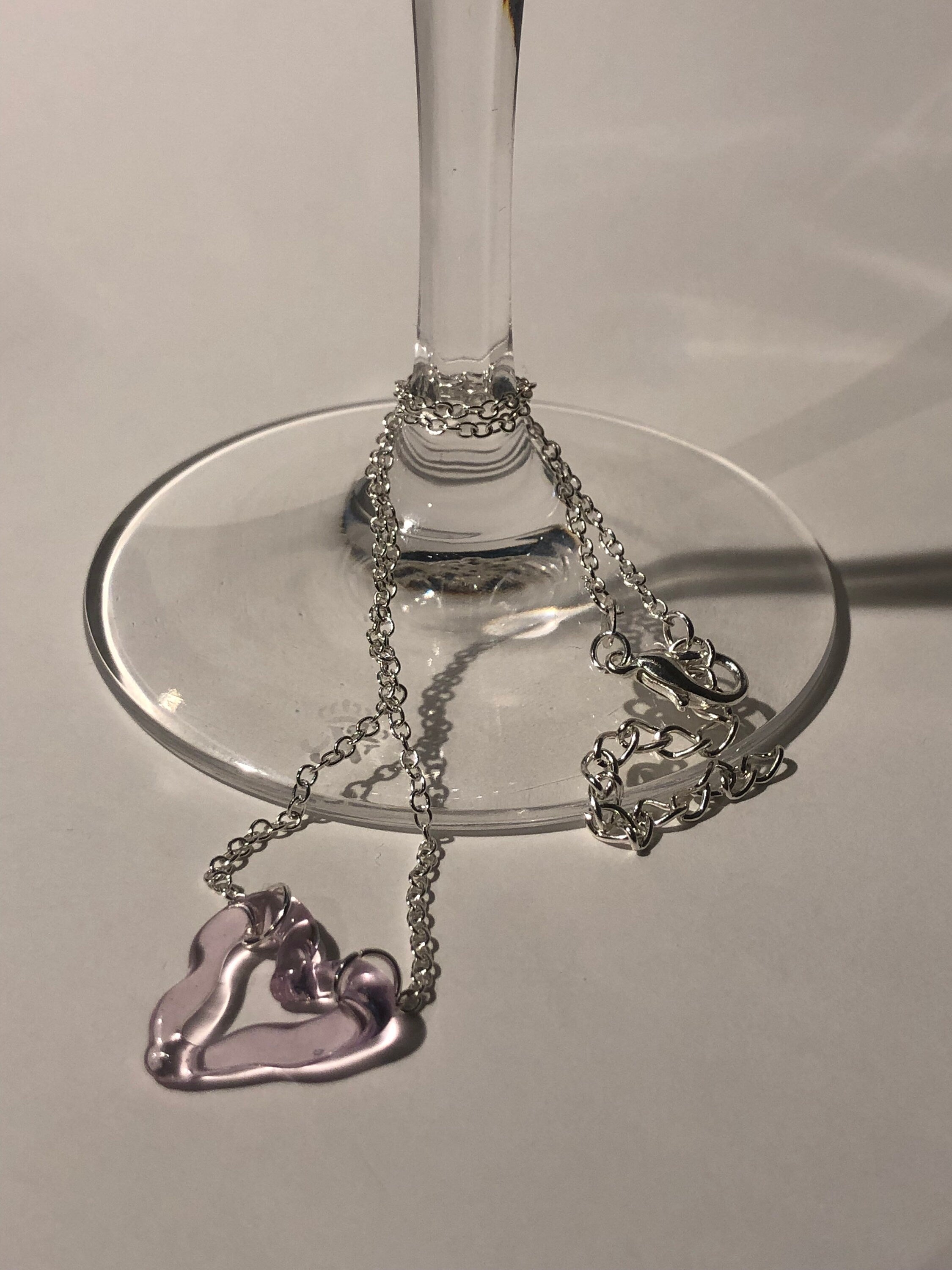 Rose Heart Glass Choker