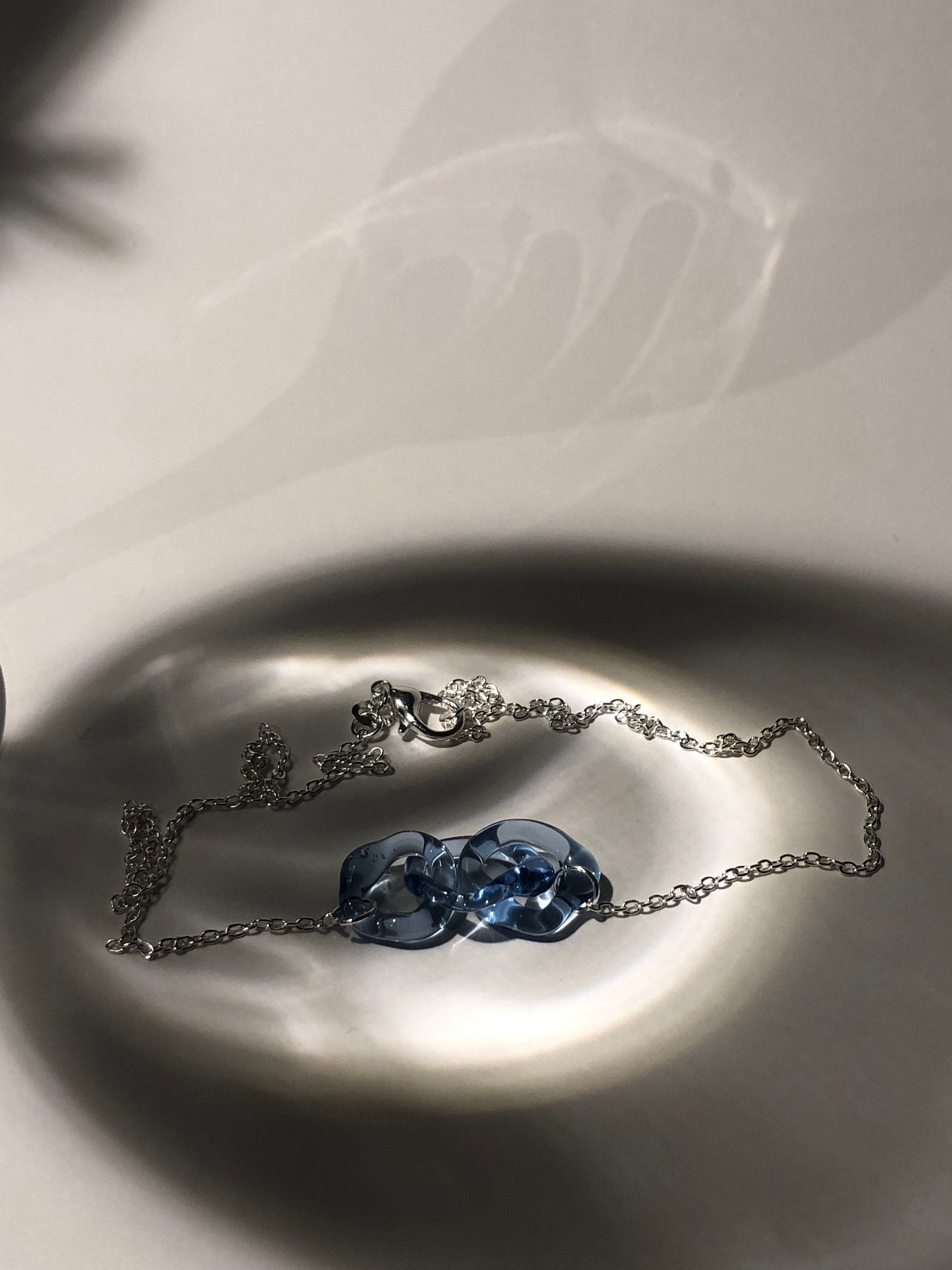 Deep Blue Link Necklace