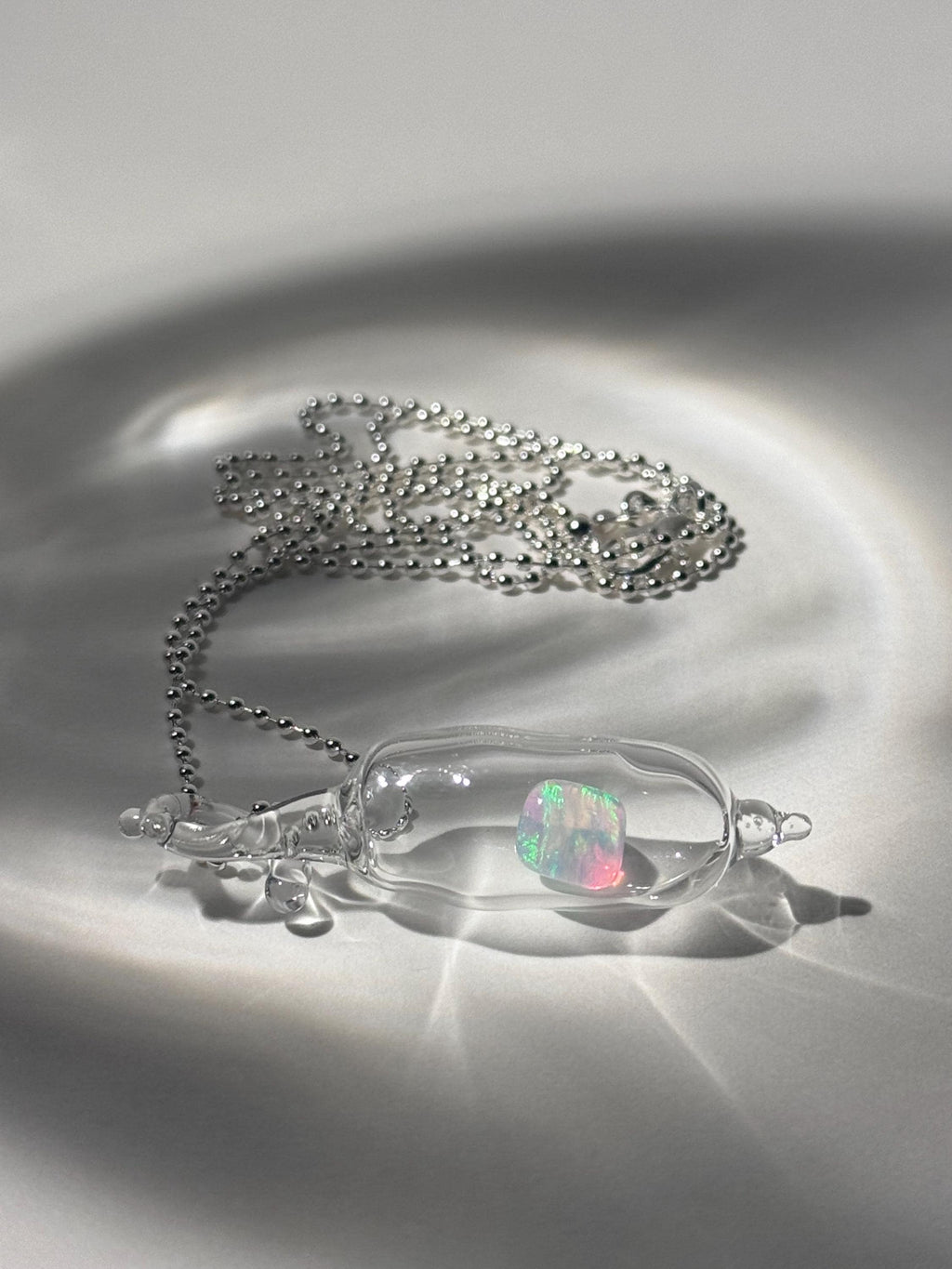 Encapsulated Opal Necklace
