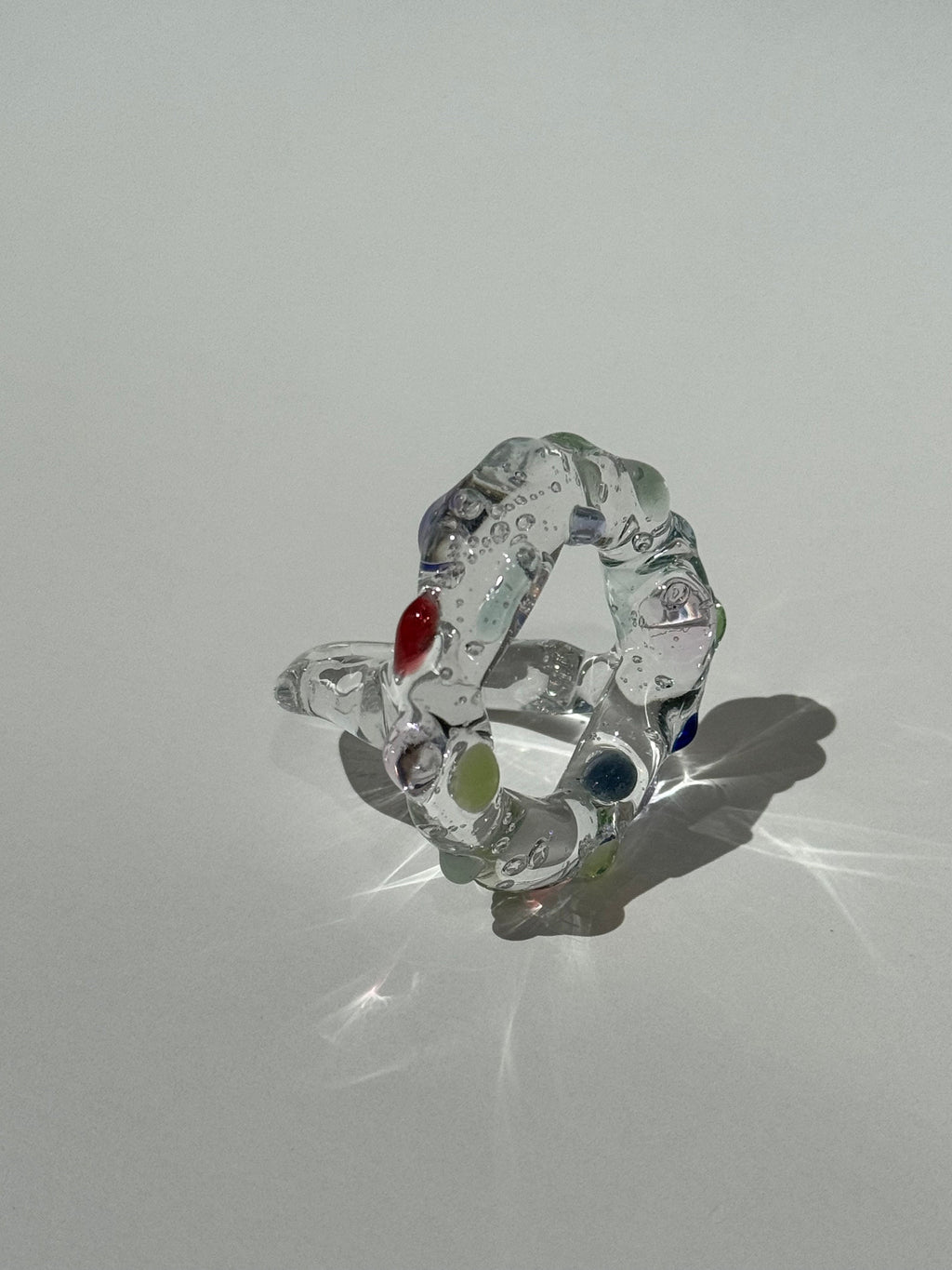 Colourful Circle Glass Ring