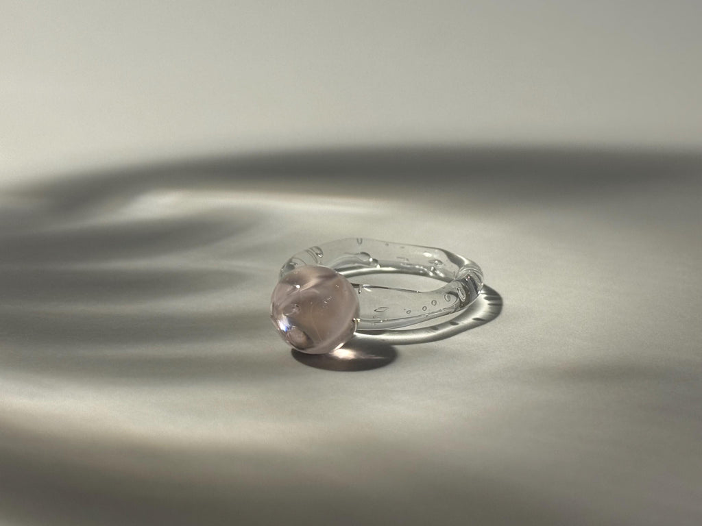 Rose drop Glass Ring