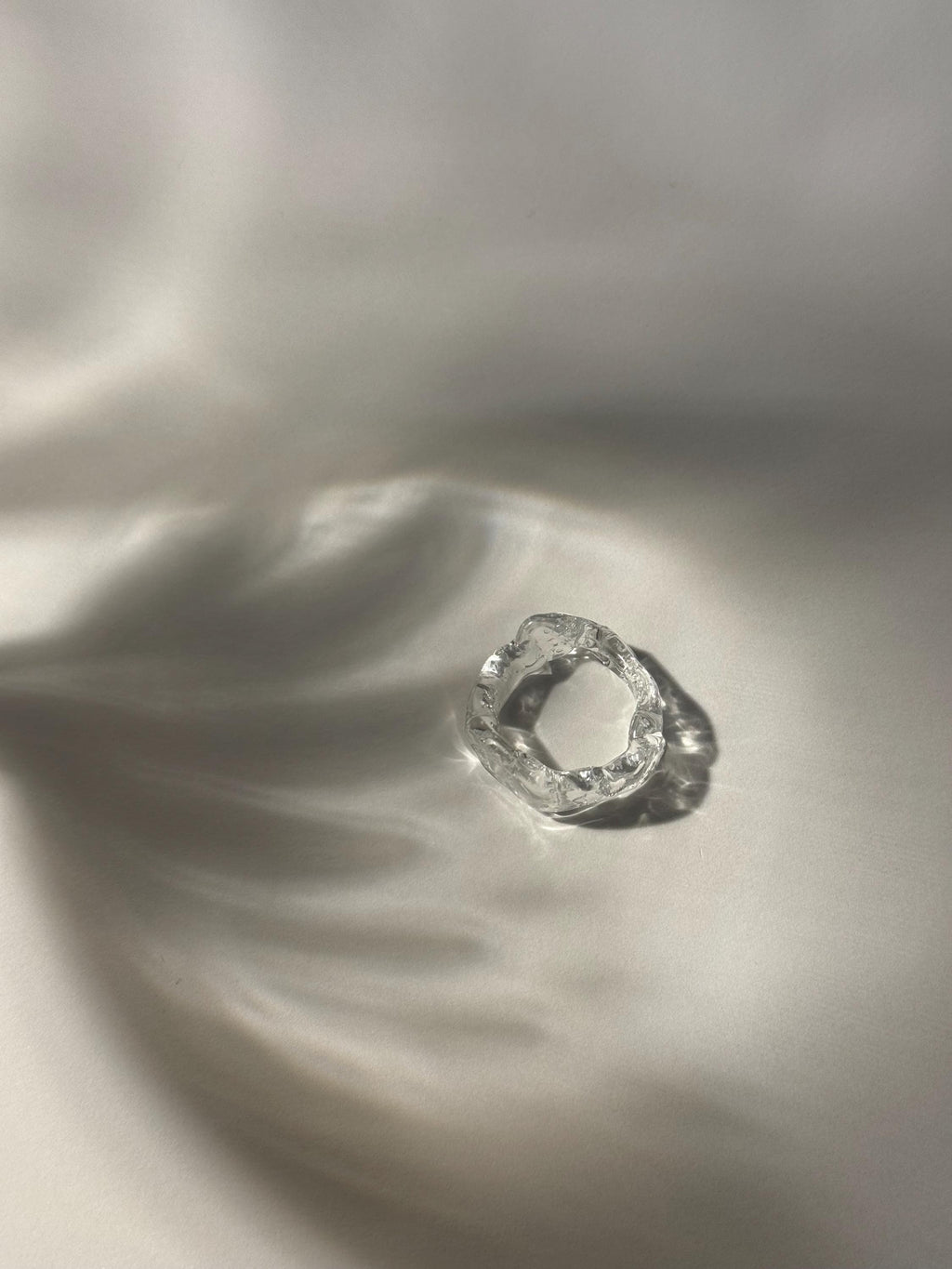 Clear Rustic Glass Ring