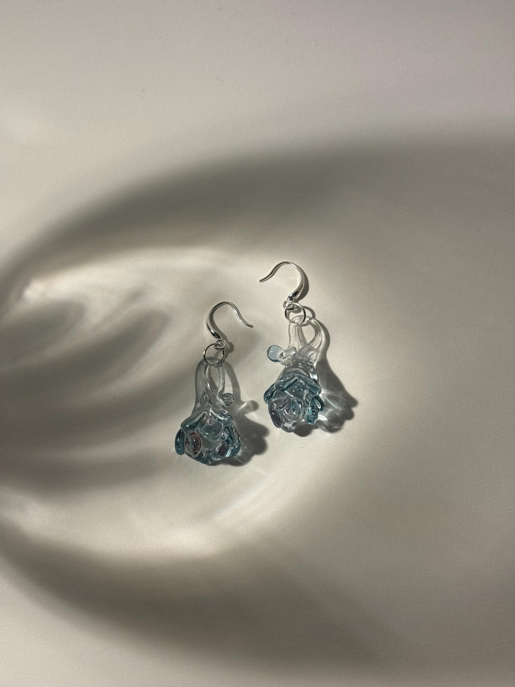 Soft Blue Blossom Flower Earrings
