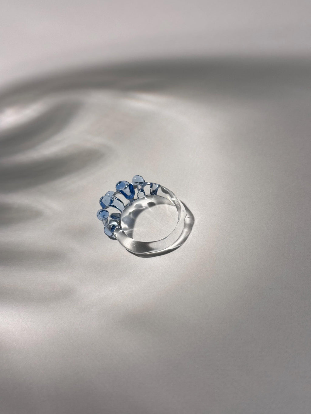Blue dotted Glass Ring