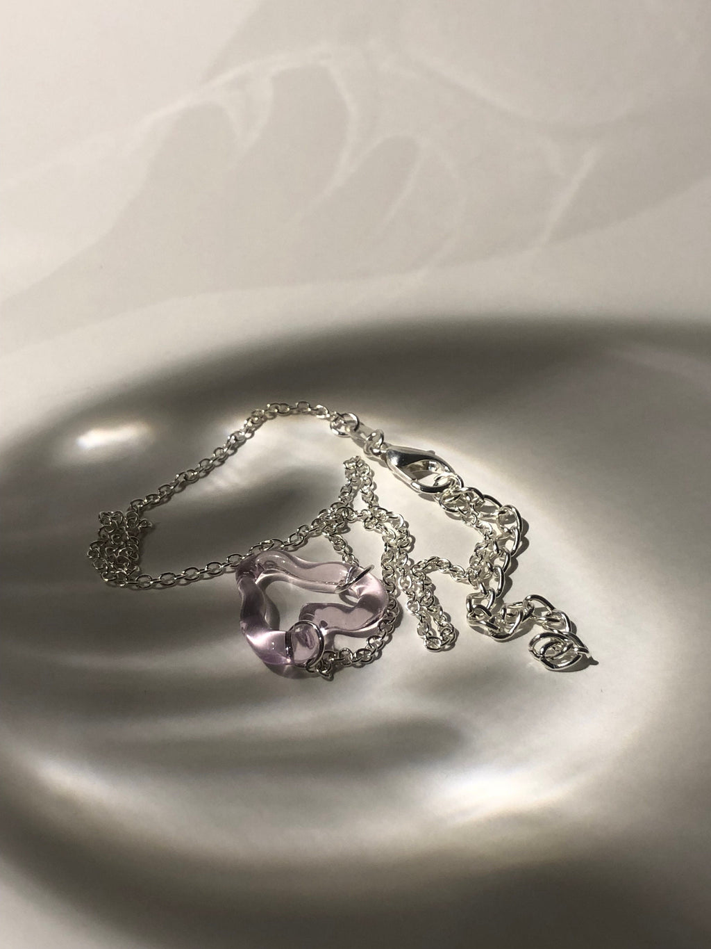 Rose Heart Glass Choker