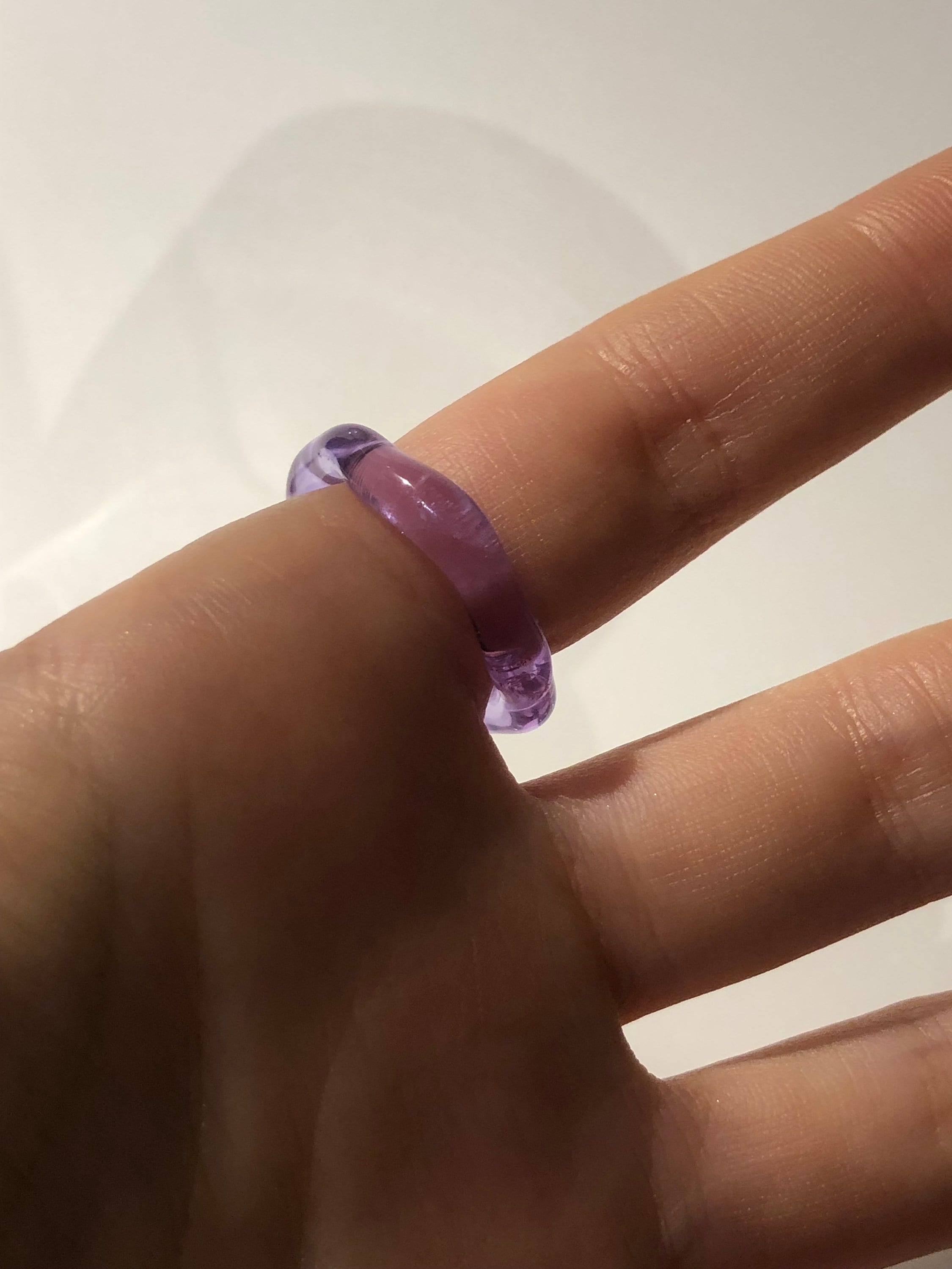 Deep Purple Glass Ring