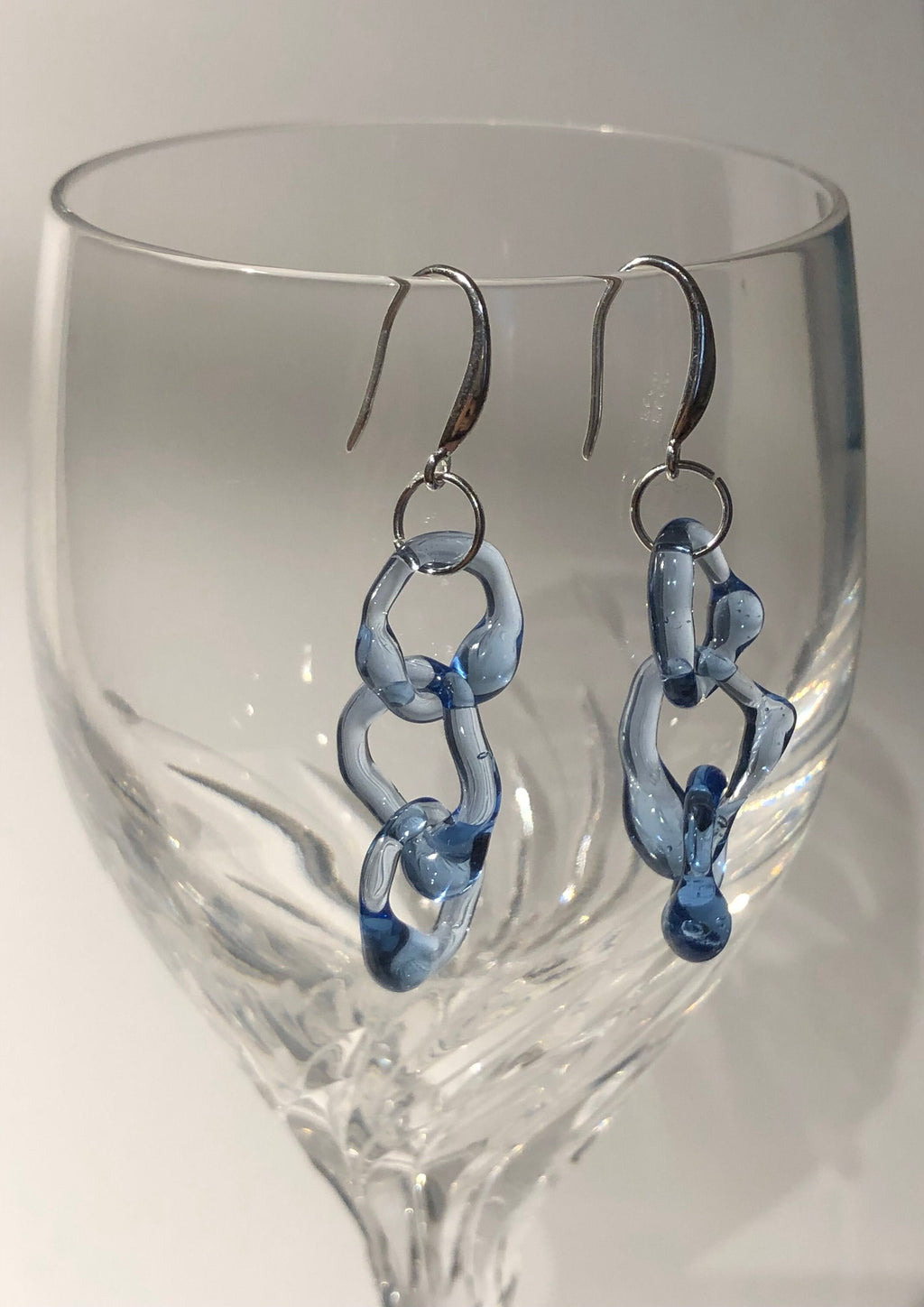 Exquisite Blue Borosilicate Glass Earrings