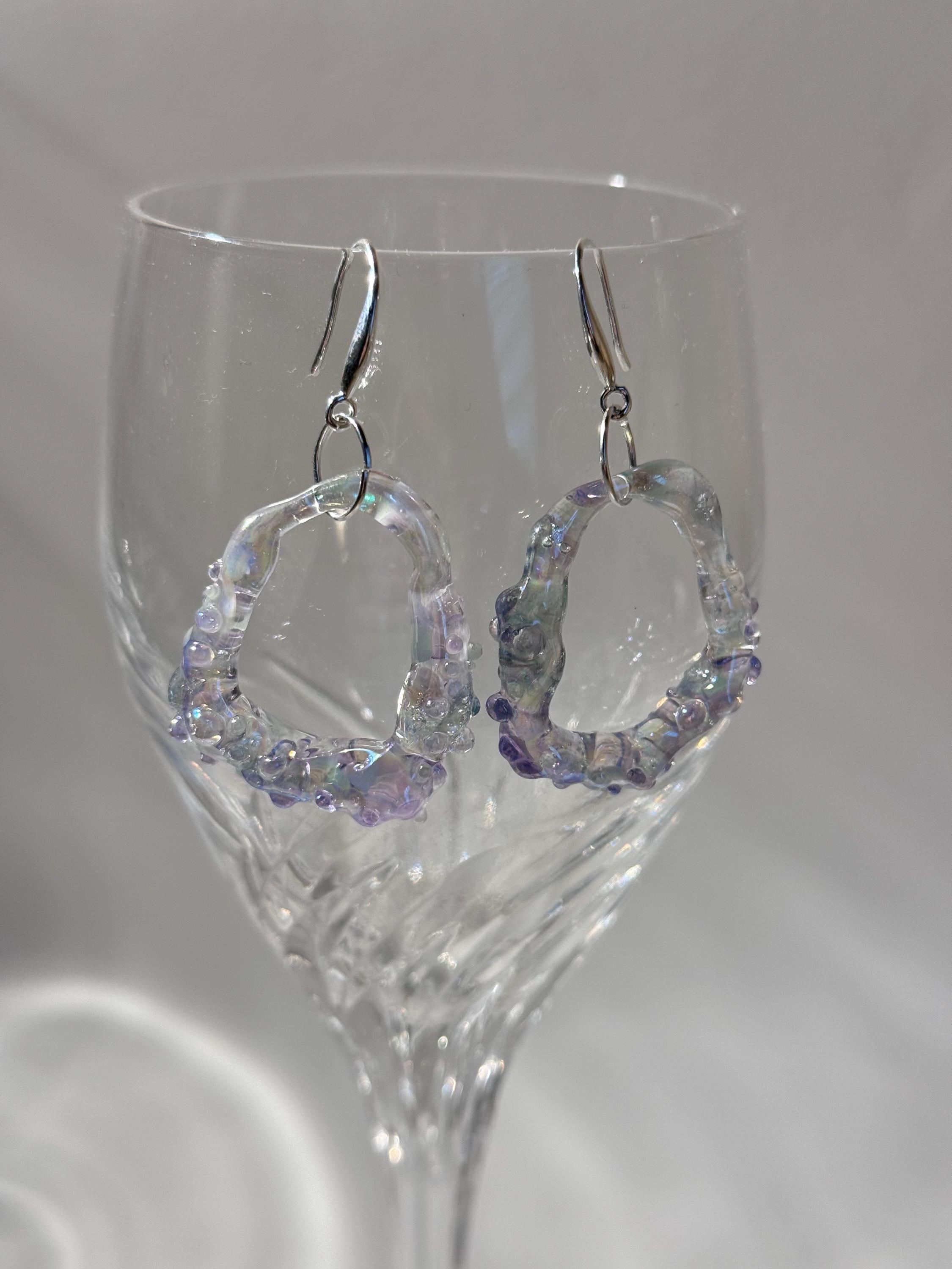 Pearlescent Glass Earrings