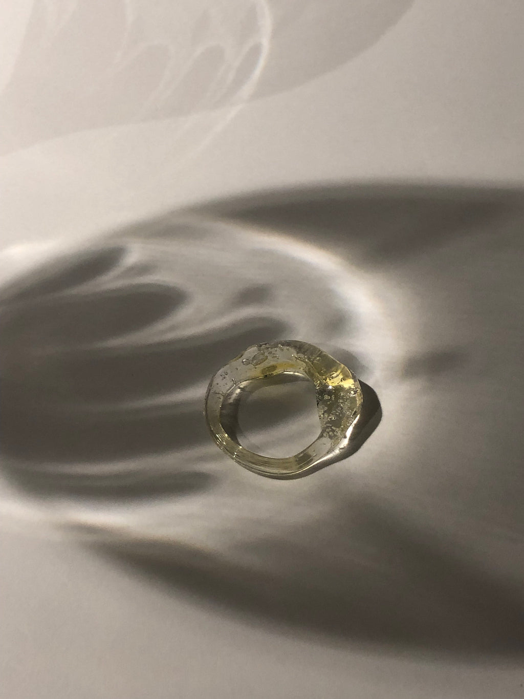 Yellow sunshine Glass Ring