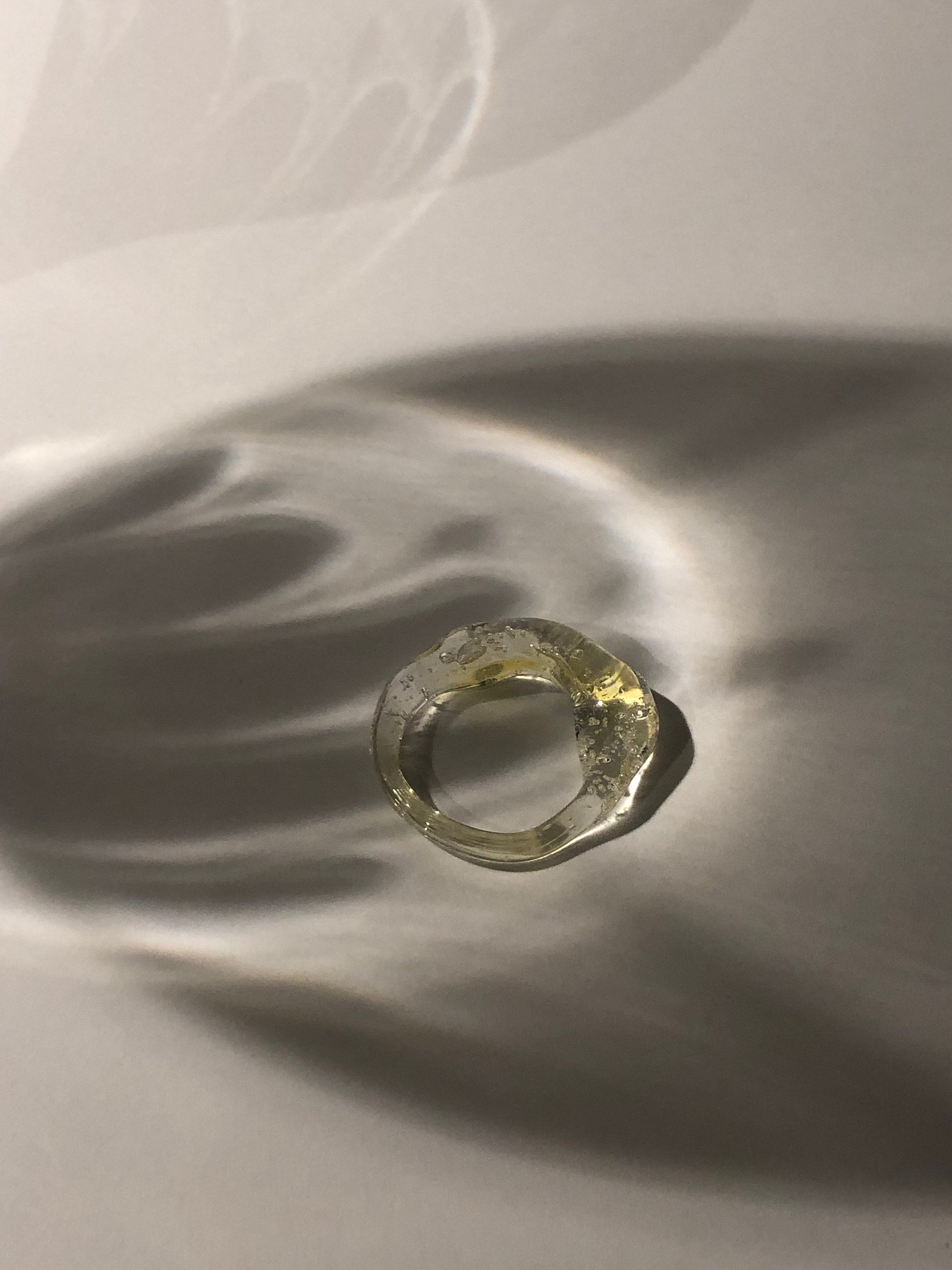 Yellow sunshine Glass Ring