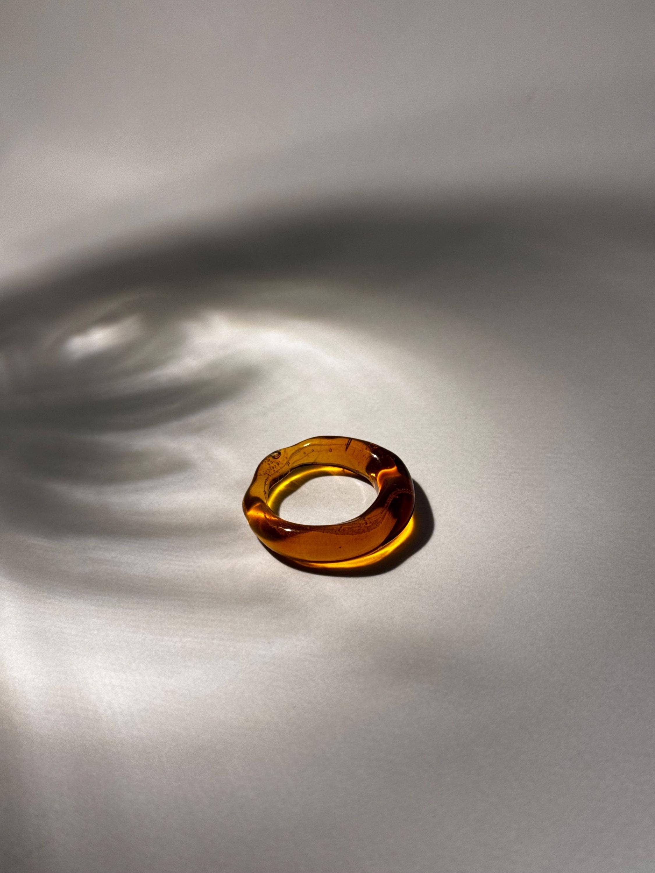 Earthy Brown Glass Ring