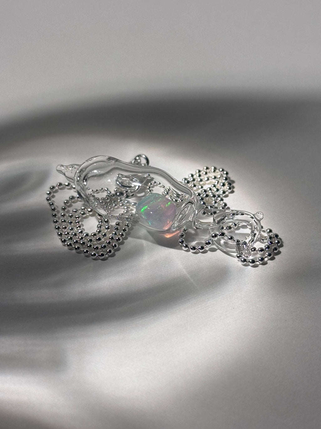 Encapsulated Opal Necklace