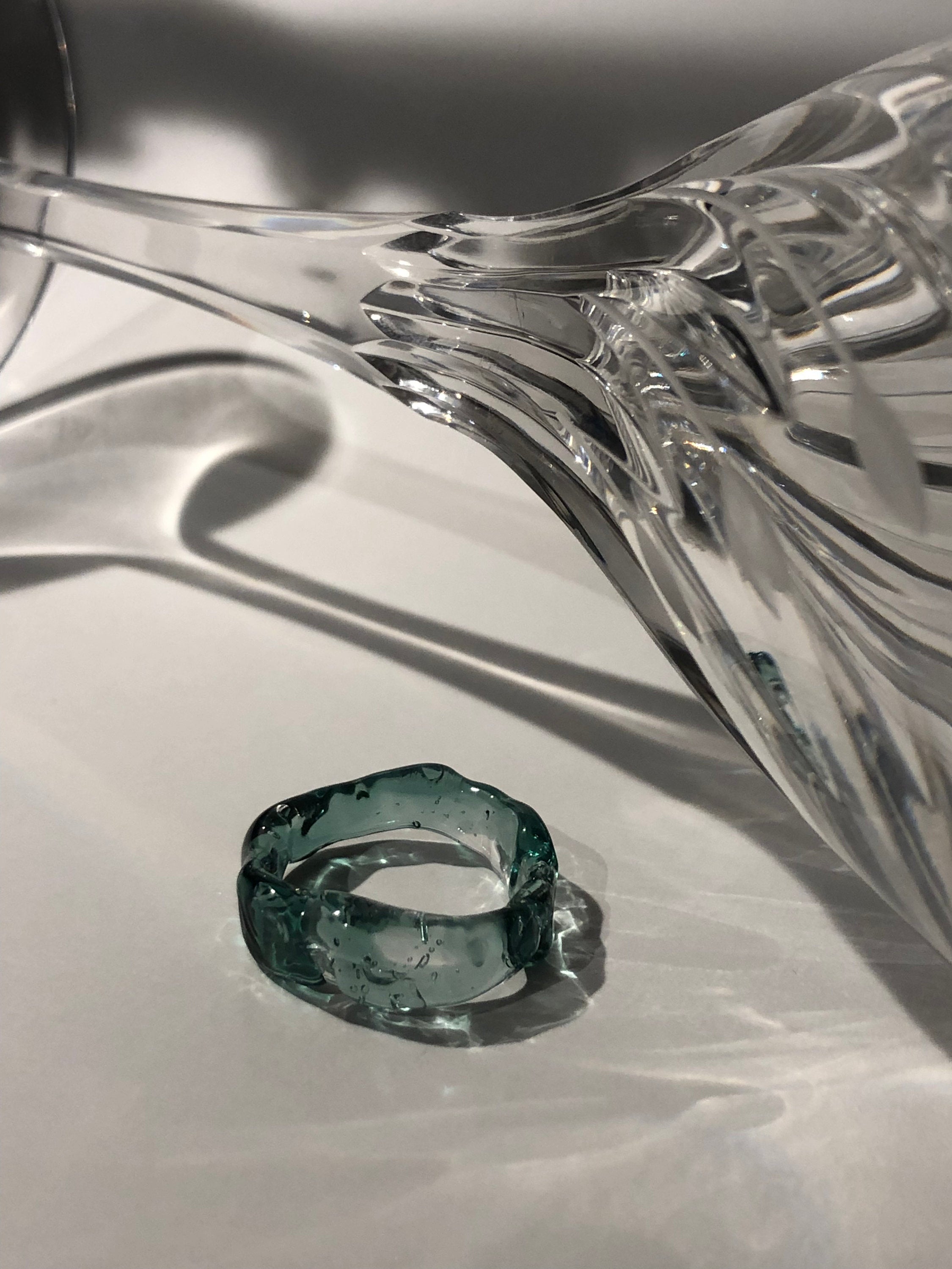 Turquoise Glass Ring