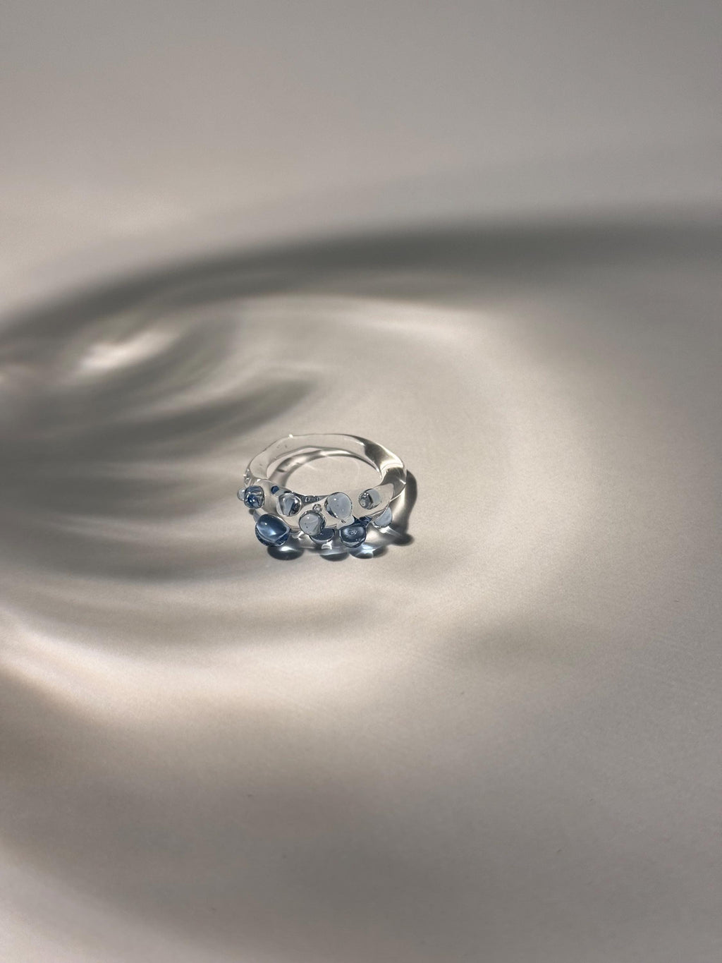 Blue dotted Glass Ring