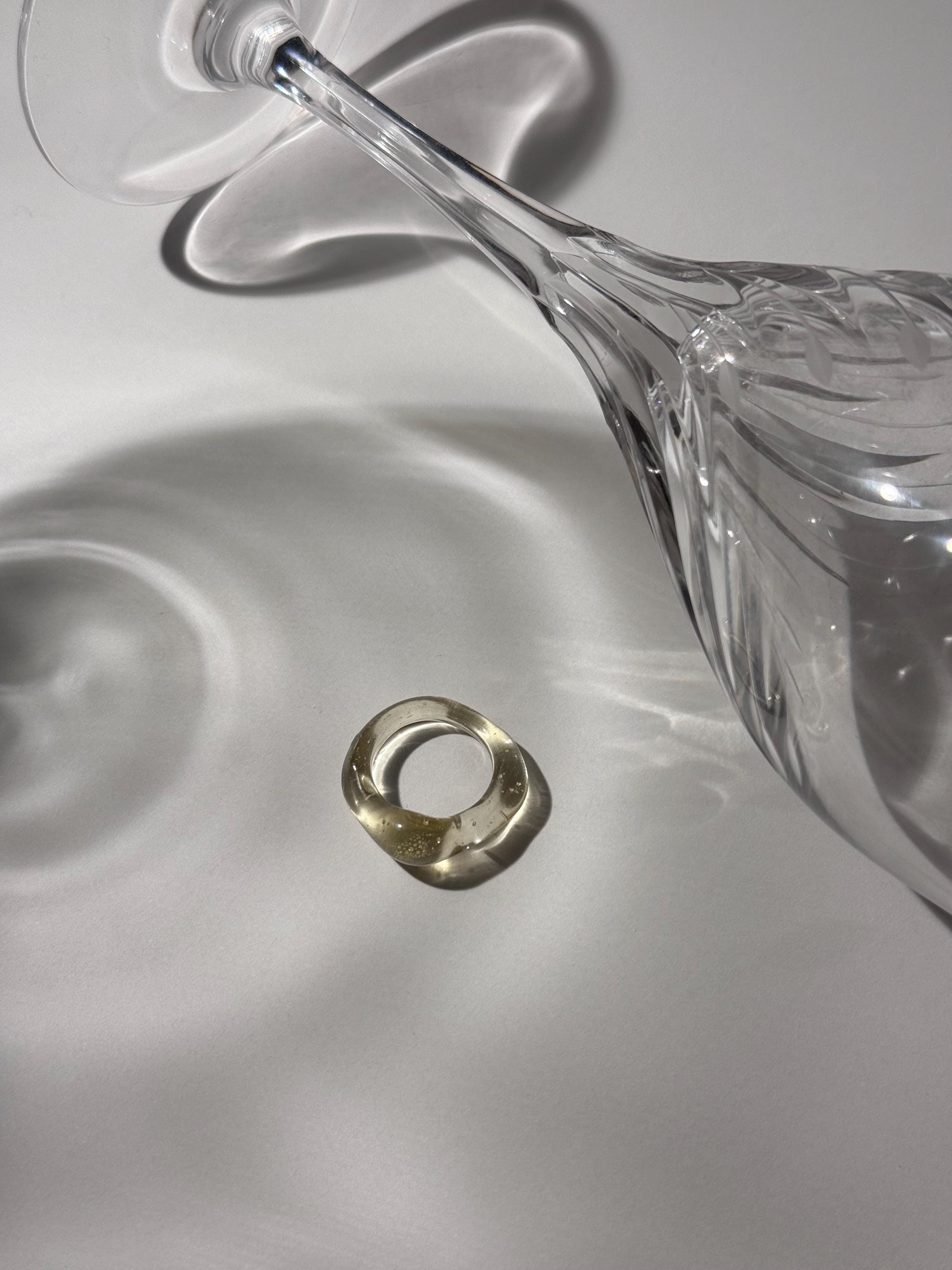 Golden honey Glass Ring