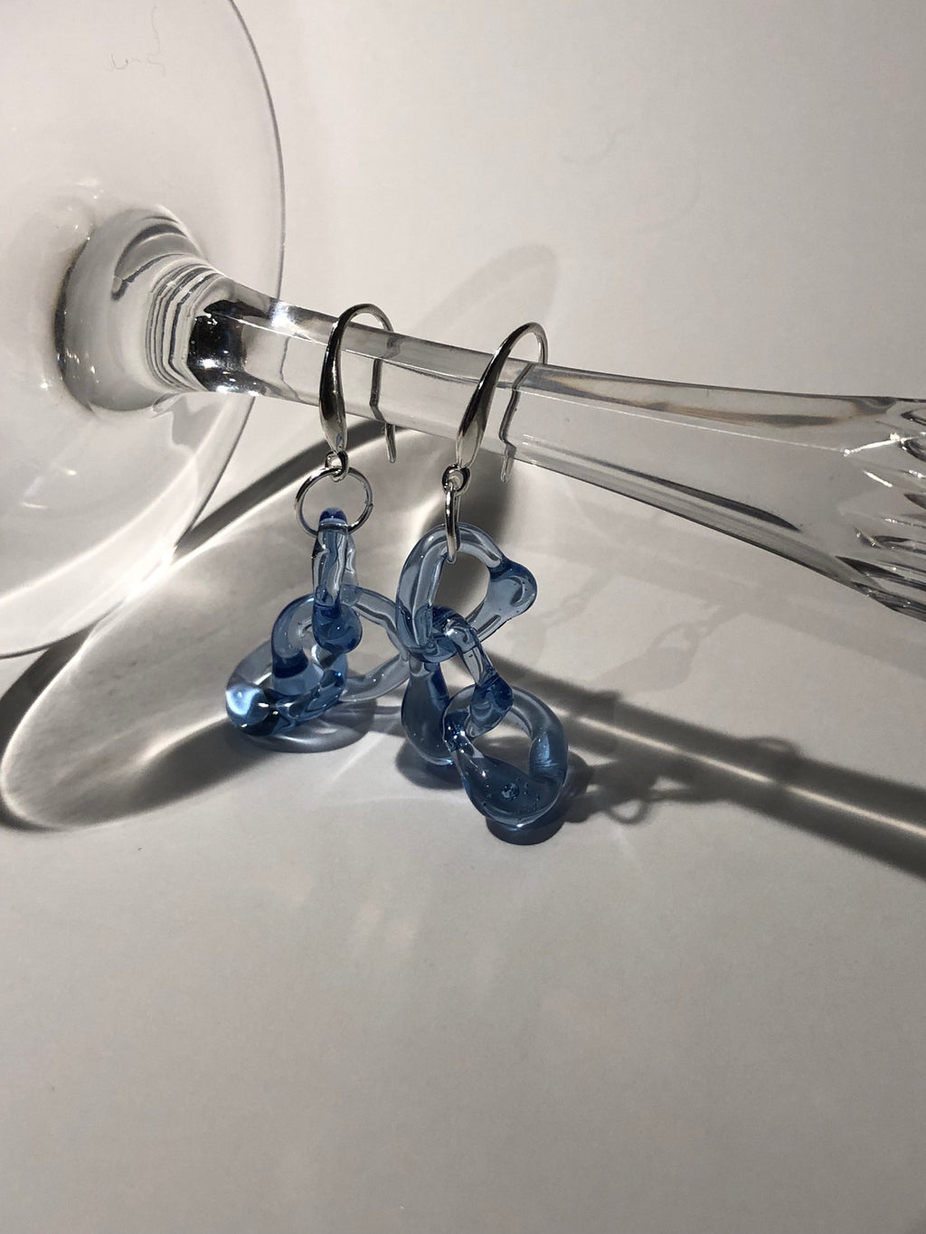 Exquisite Blue Borosilicate Glass Earrings