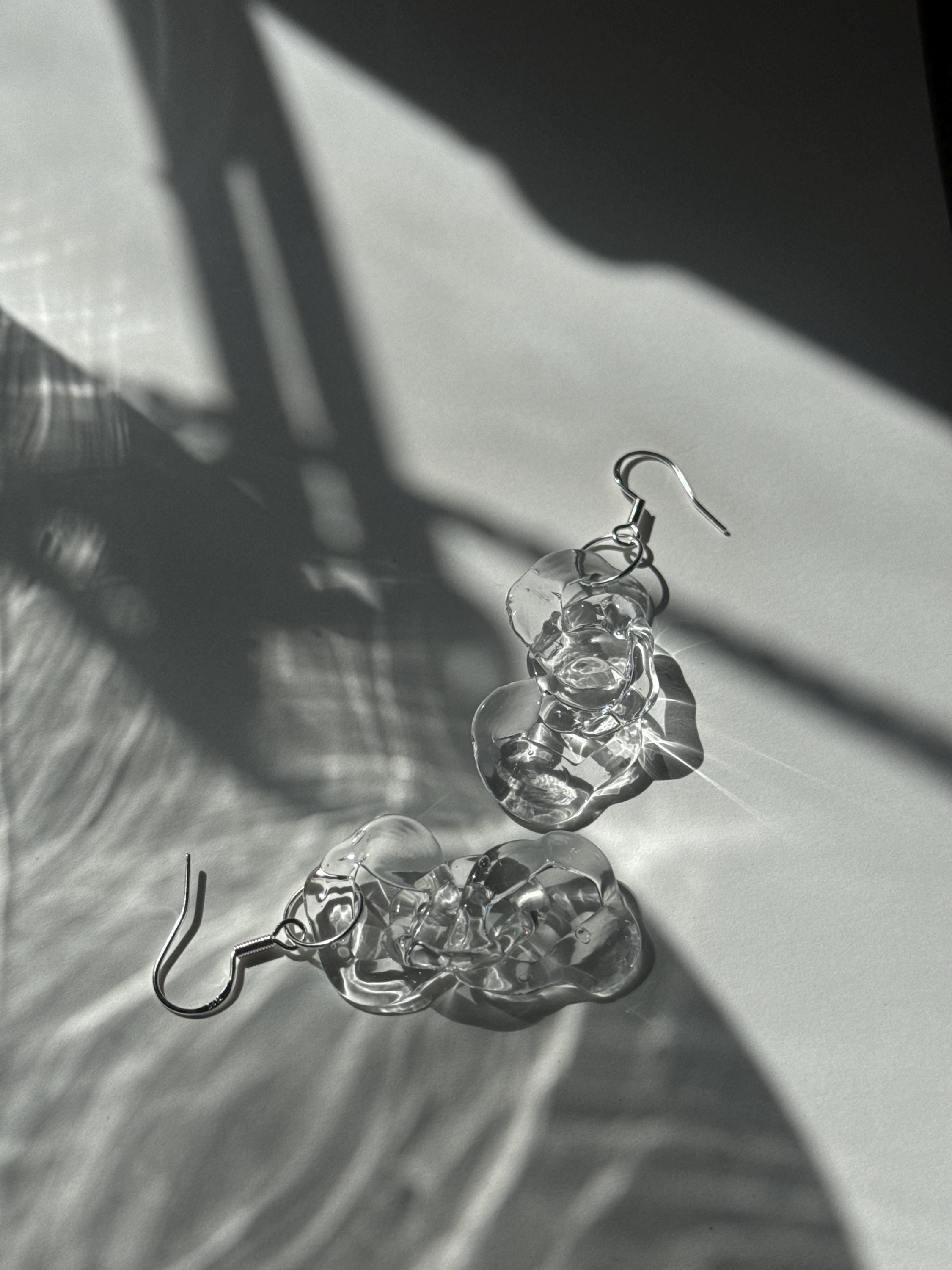 Dazzling Clear Glass Earrings
