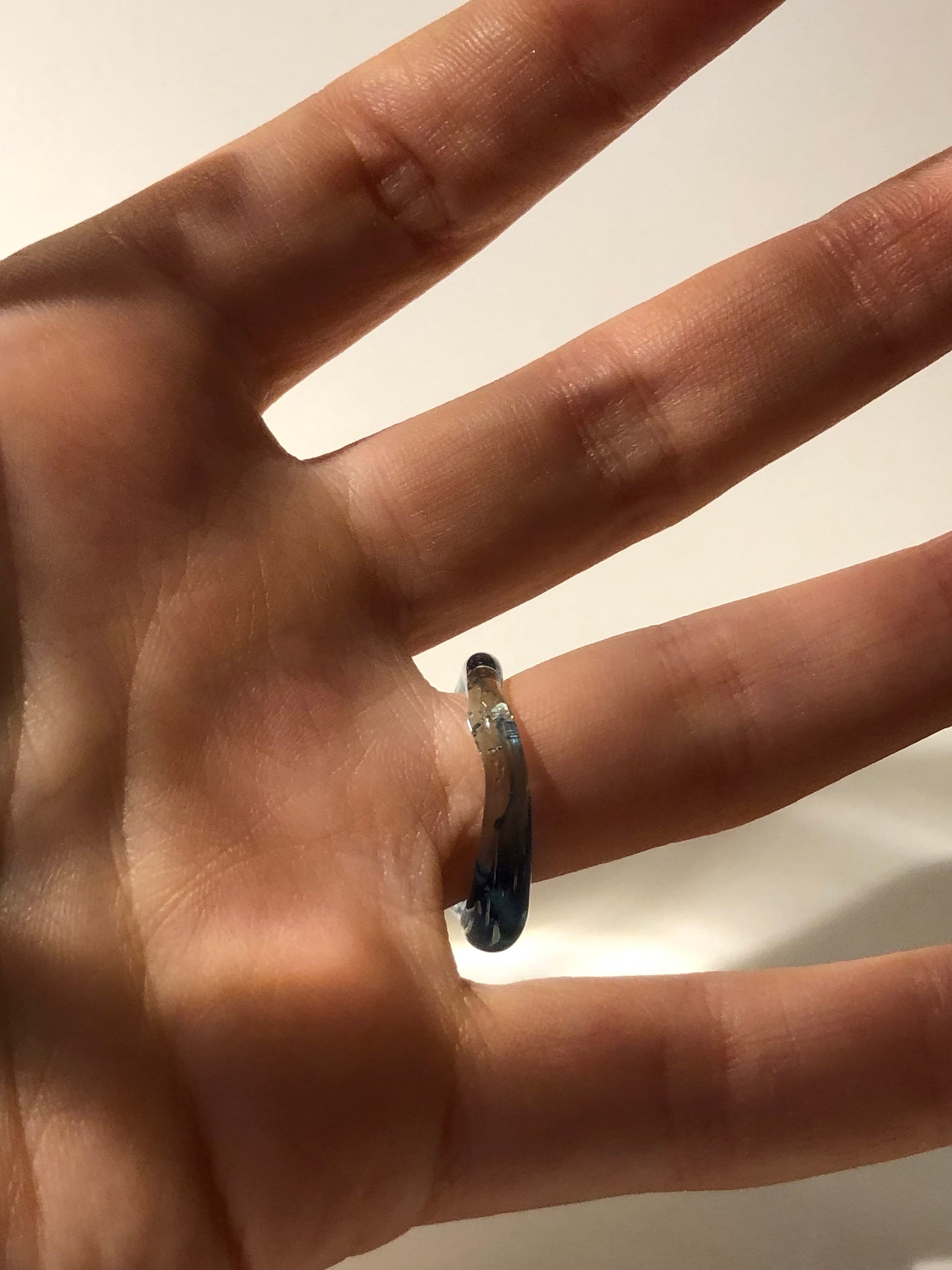 Ocean blue Glass Ring