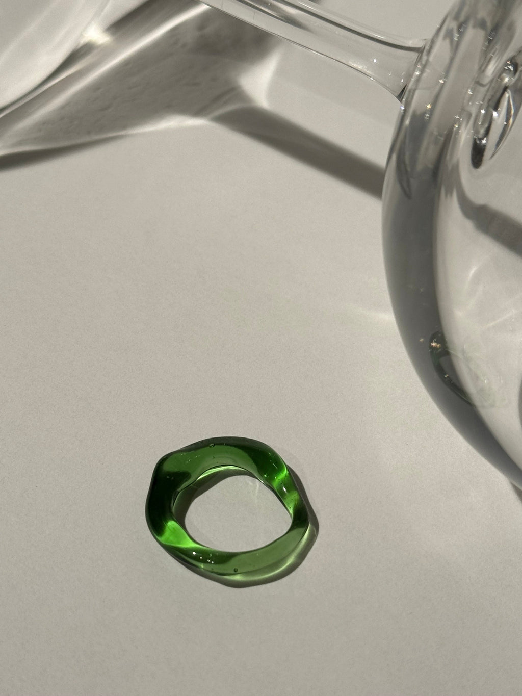 Vibrant Green Glass Ring