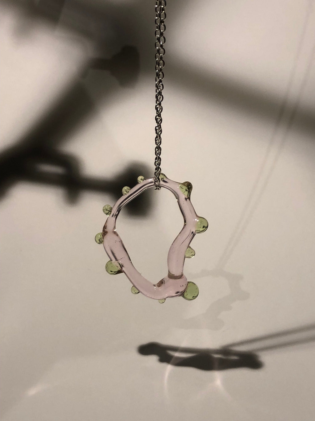 Organic Rose and Green Glass
