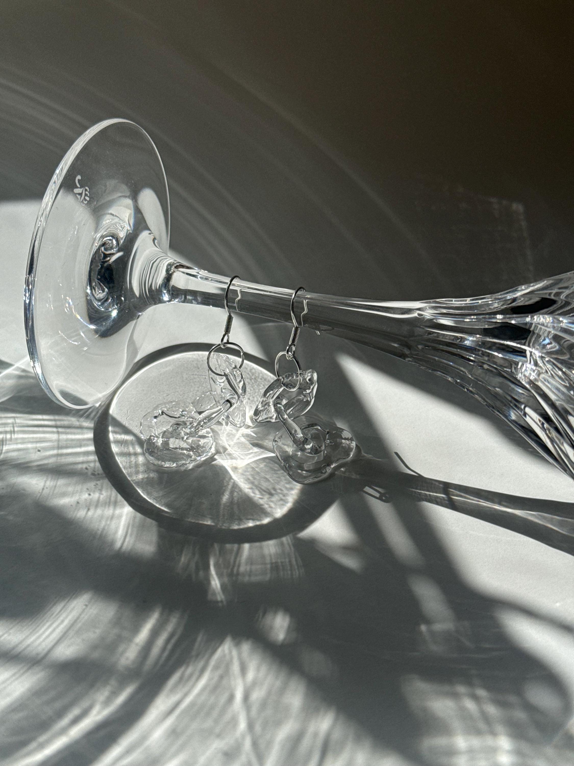 Dazzling Clear Glass Earrings