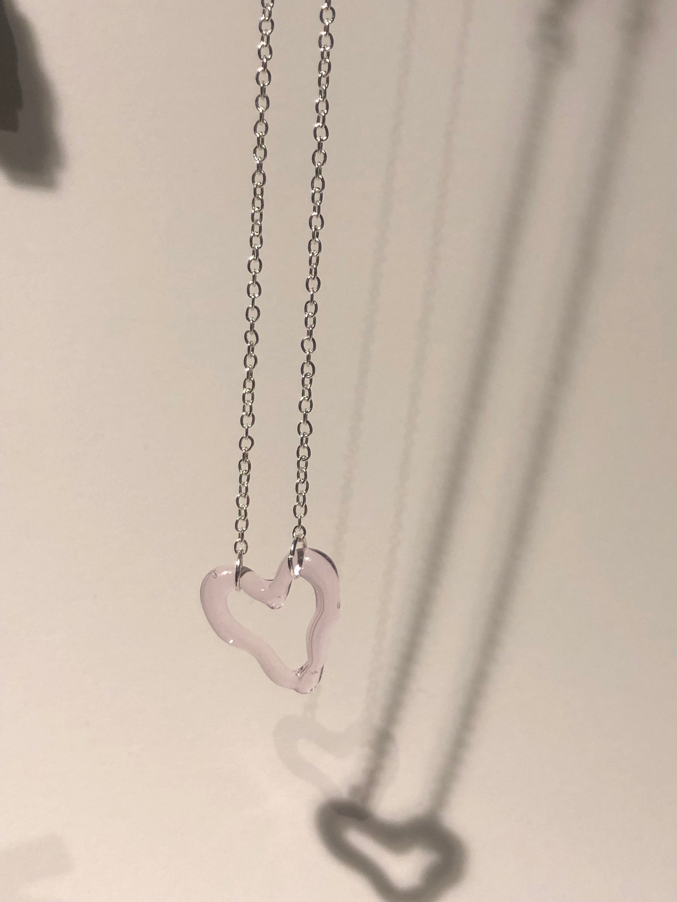 Rose Heart Glass Choker