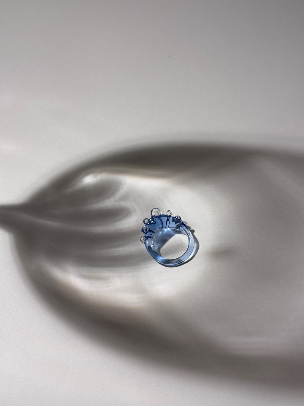 Raindrop glass ring