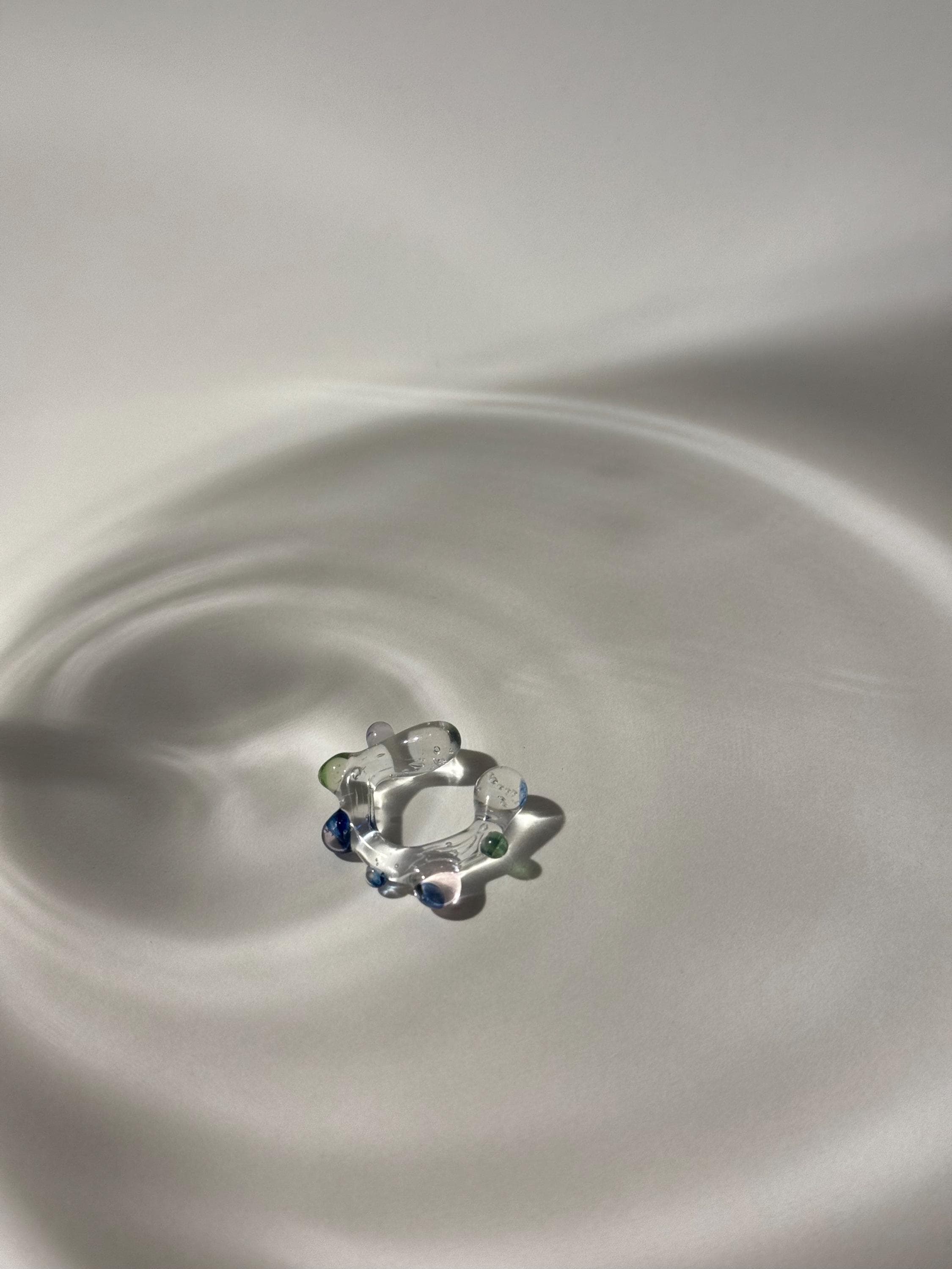 Playfully bubbly Glass Earcuff