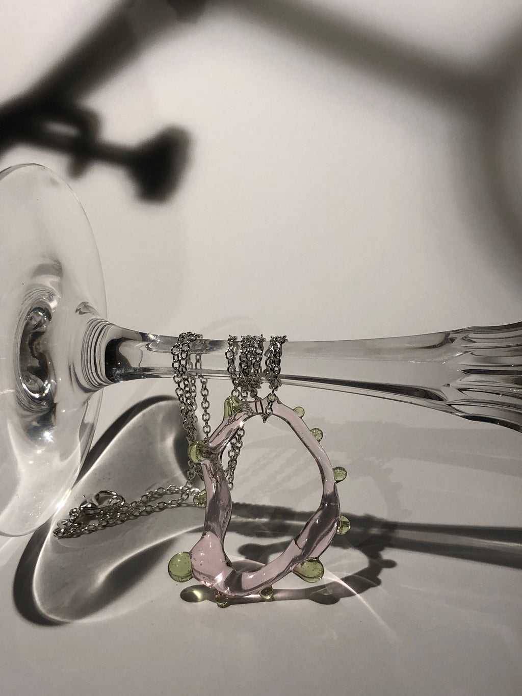 Organic Rose and Green Glass
