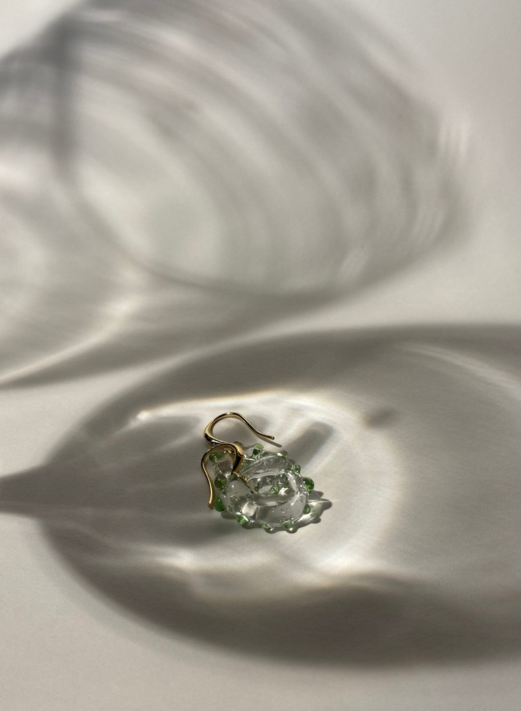 Green dotted Glass Earrings