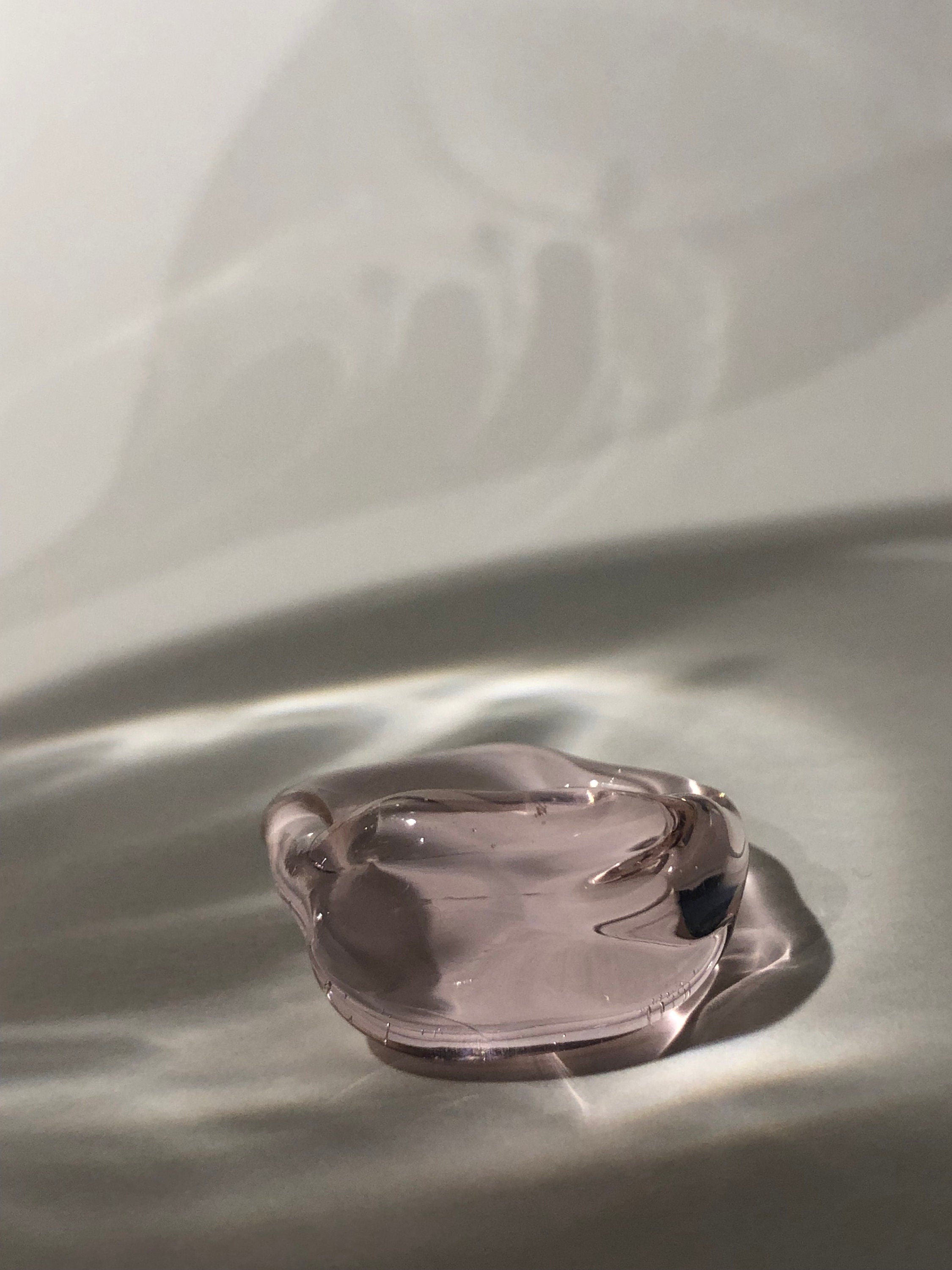 Chunky Rose Glass Ring