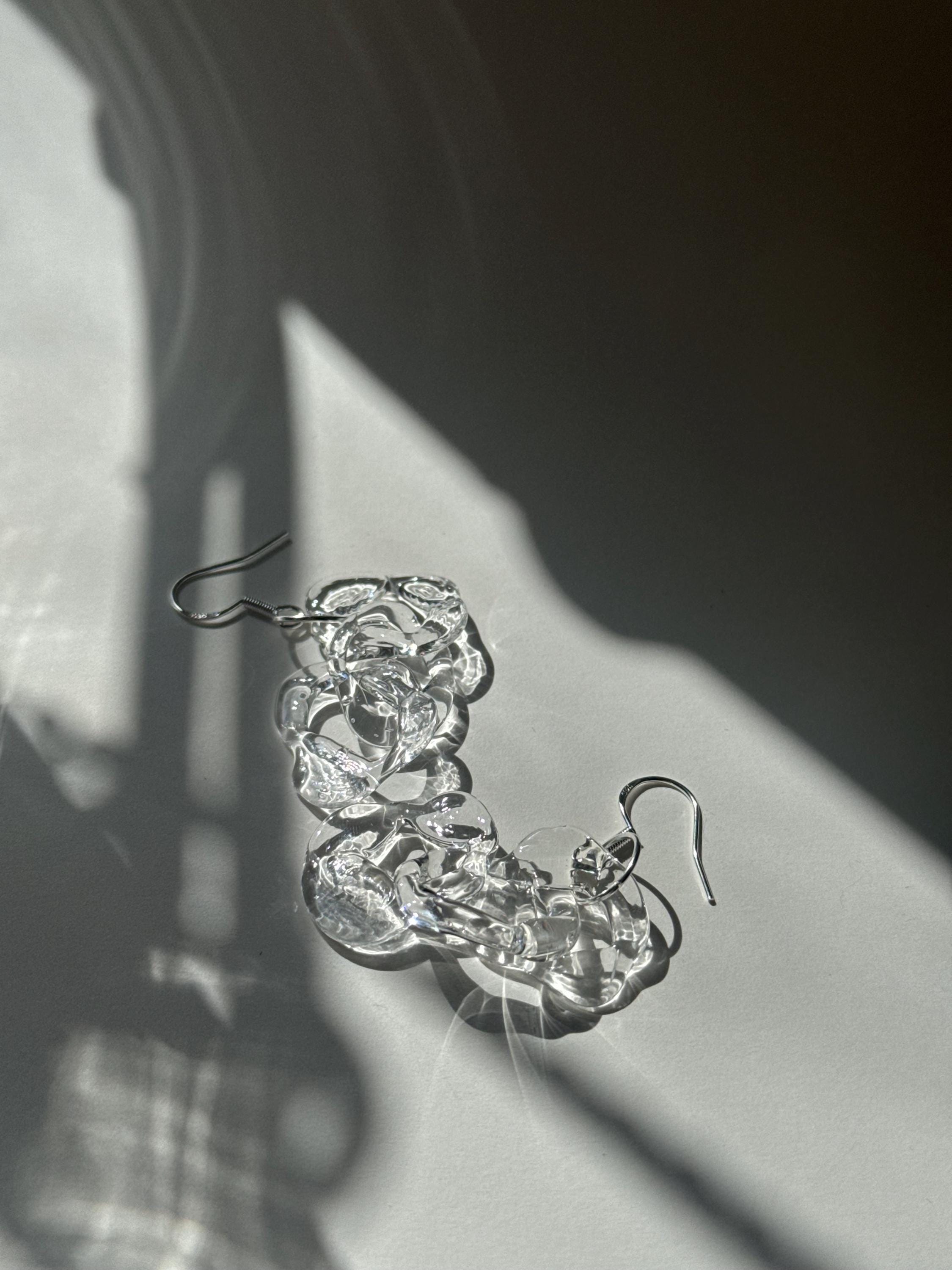 Dazzling Clear Glass Earrings