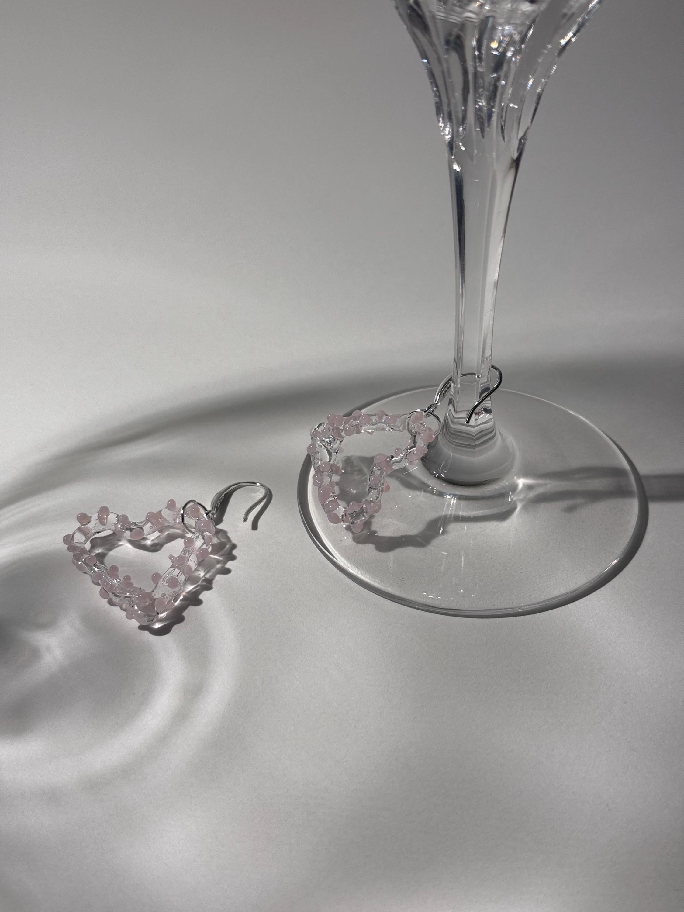 Rose Heart Earrings