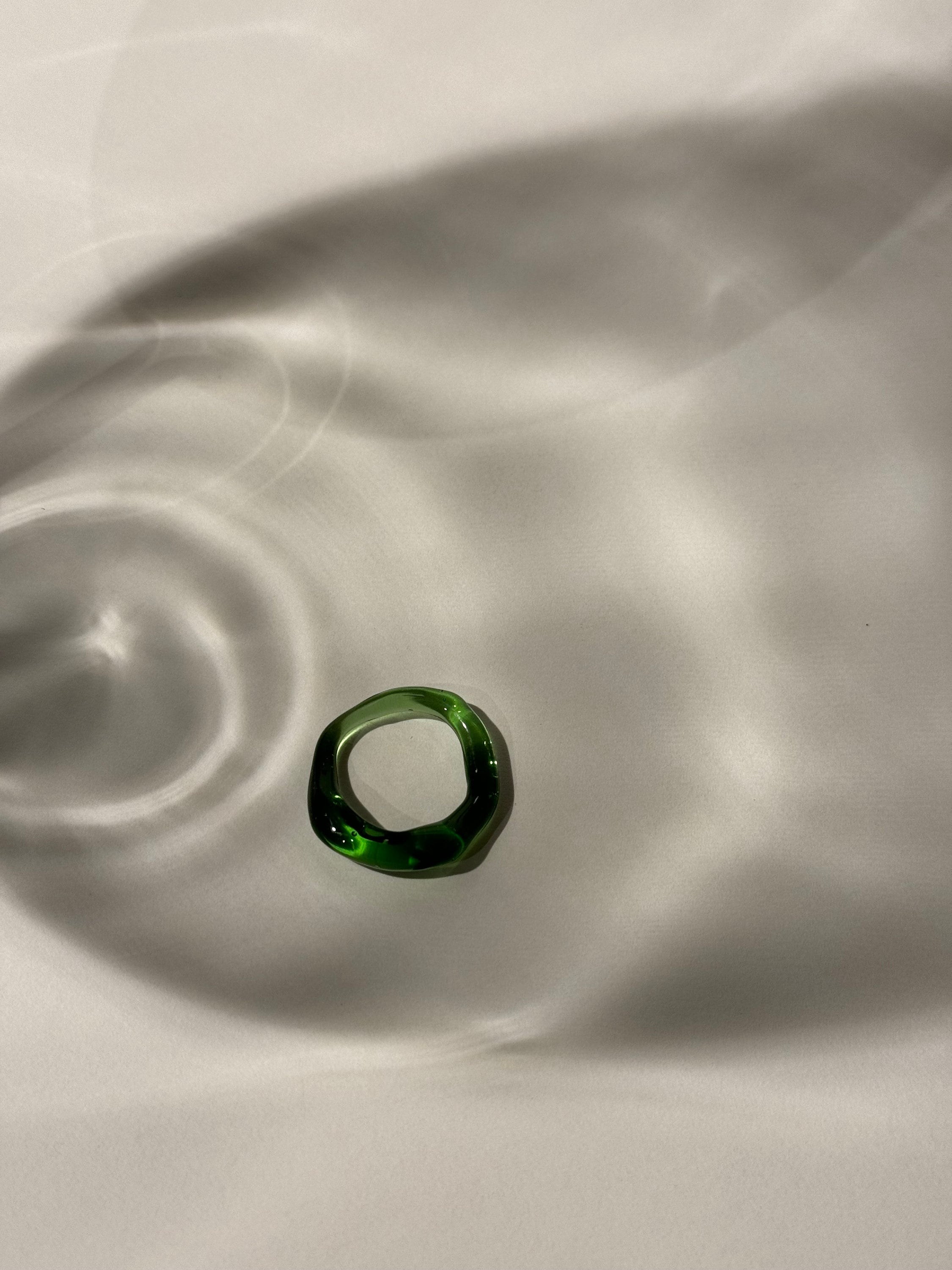Vibrant Green Glass Ring