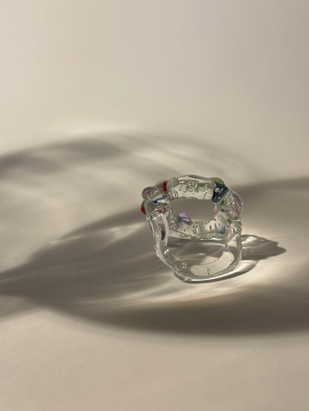 Colourful Circle Glass Ring
