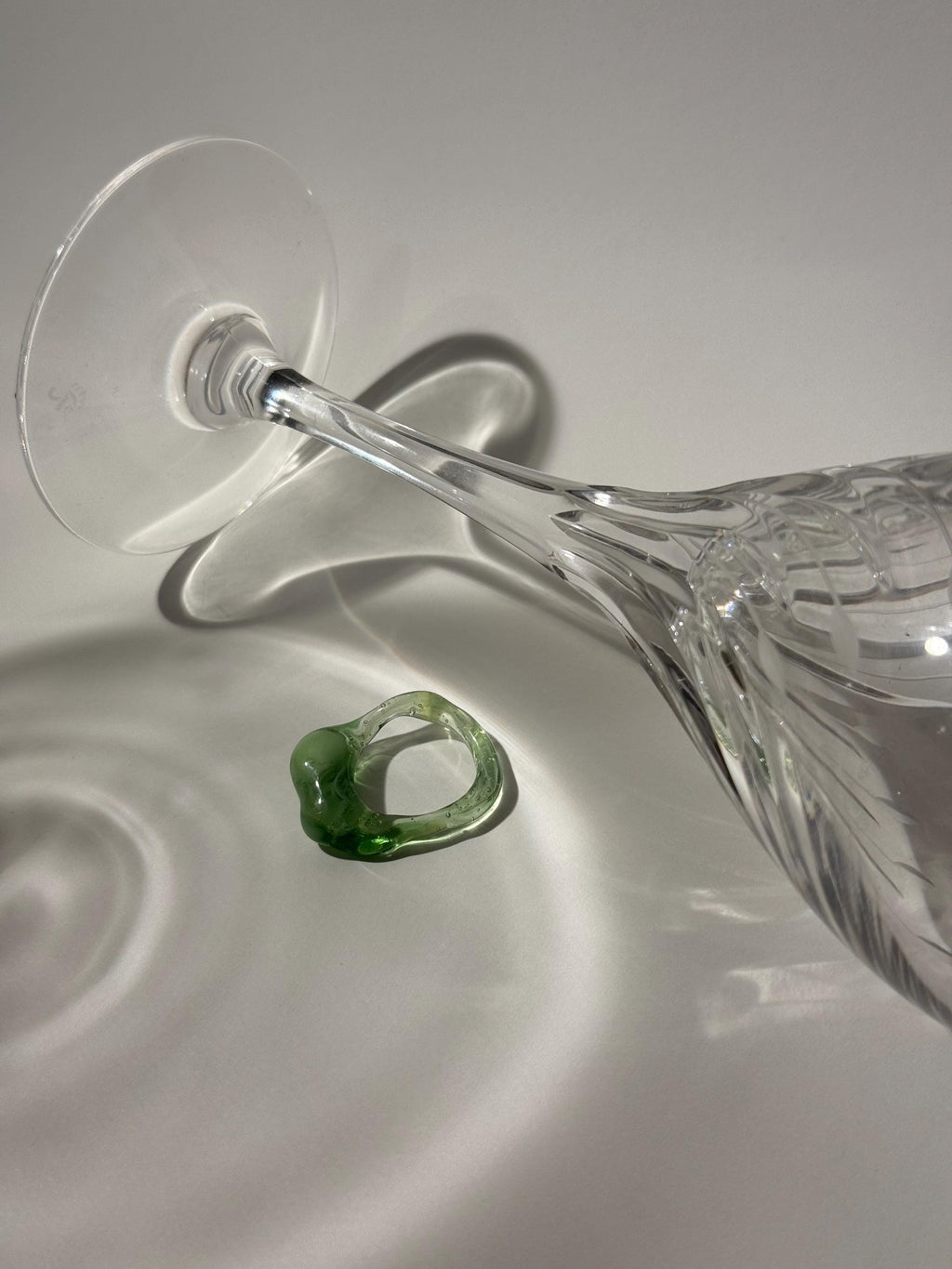 Layered Green Glass Ring