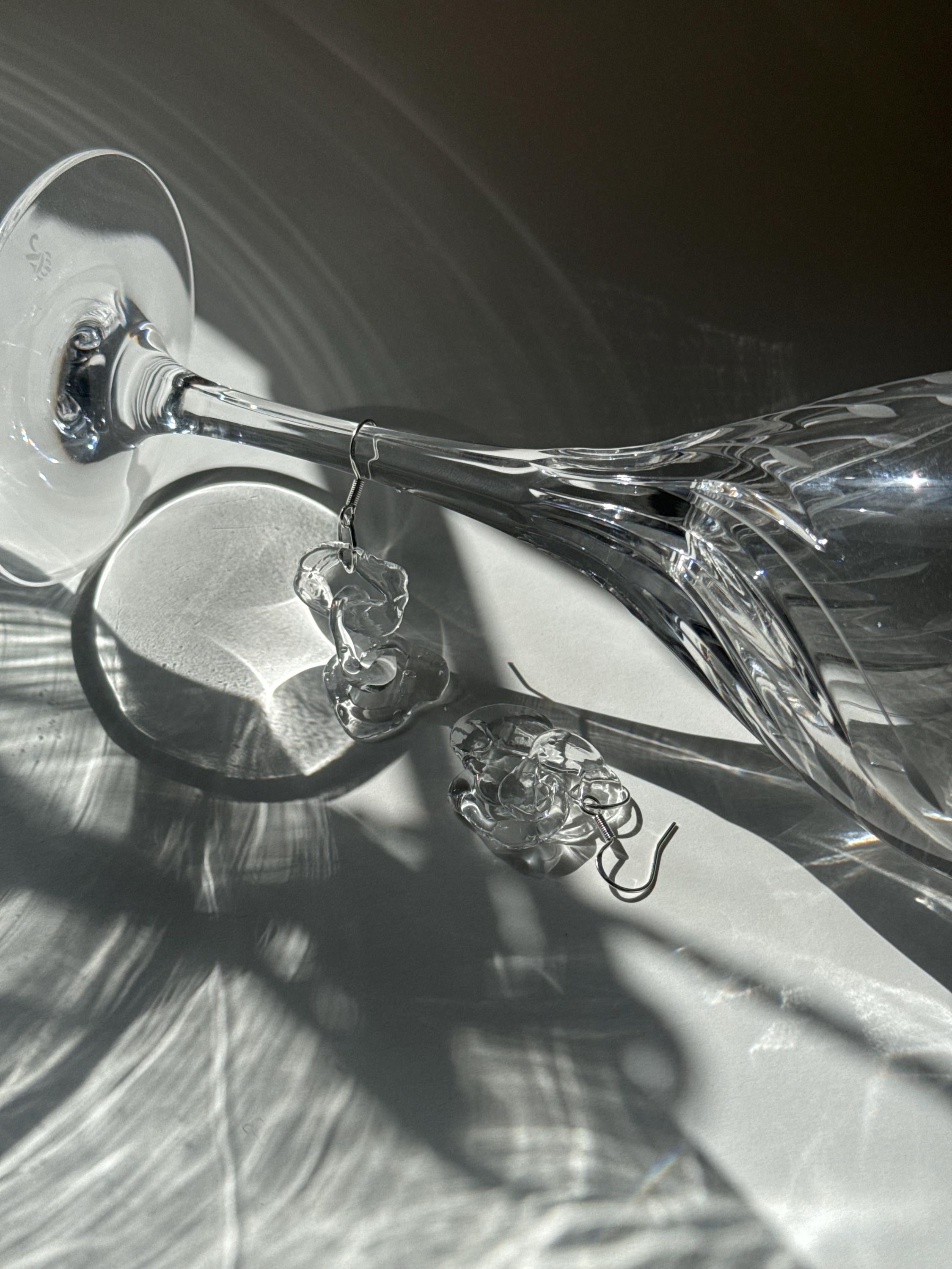 Dazzling Clear Glass Earrings