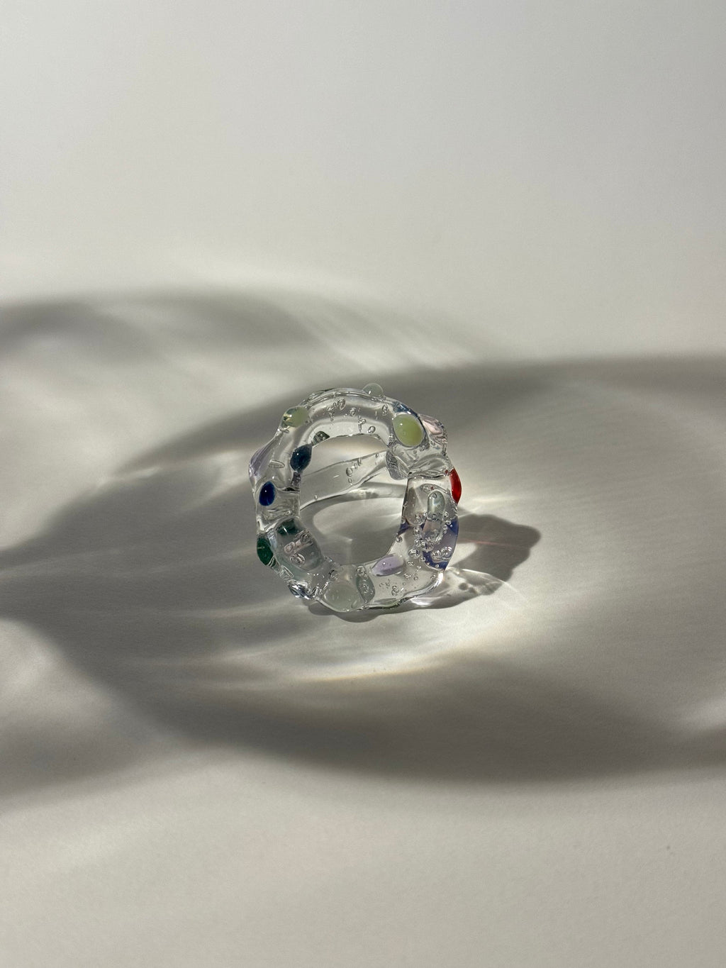 Colourful Circle Glass Ring