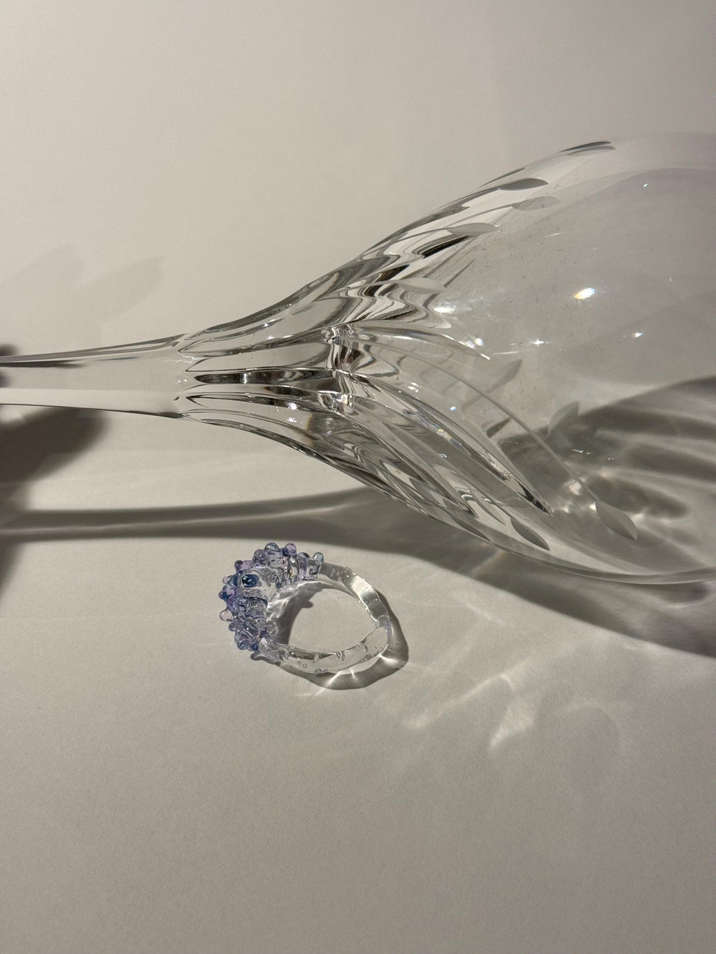 Lively Pink and Blue Glass Ring