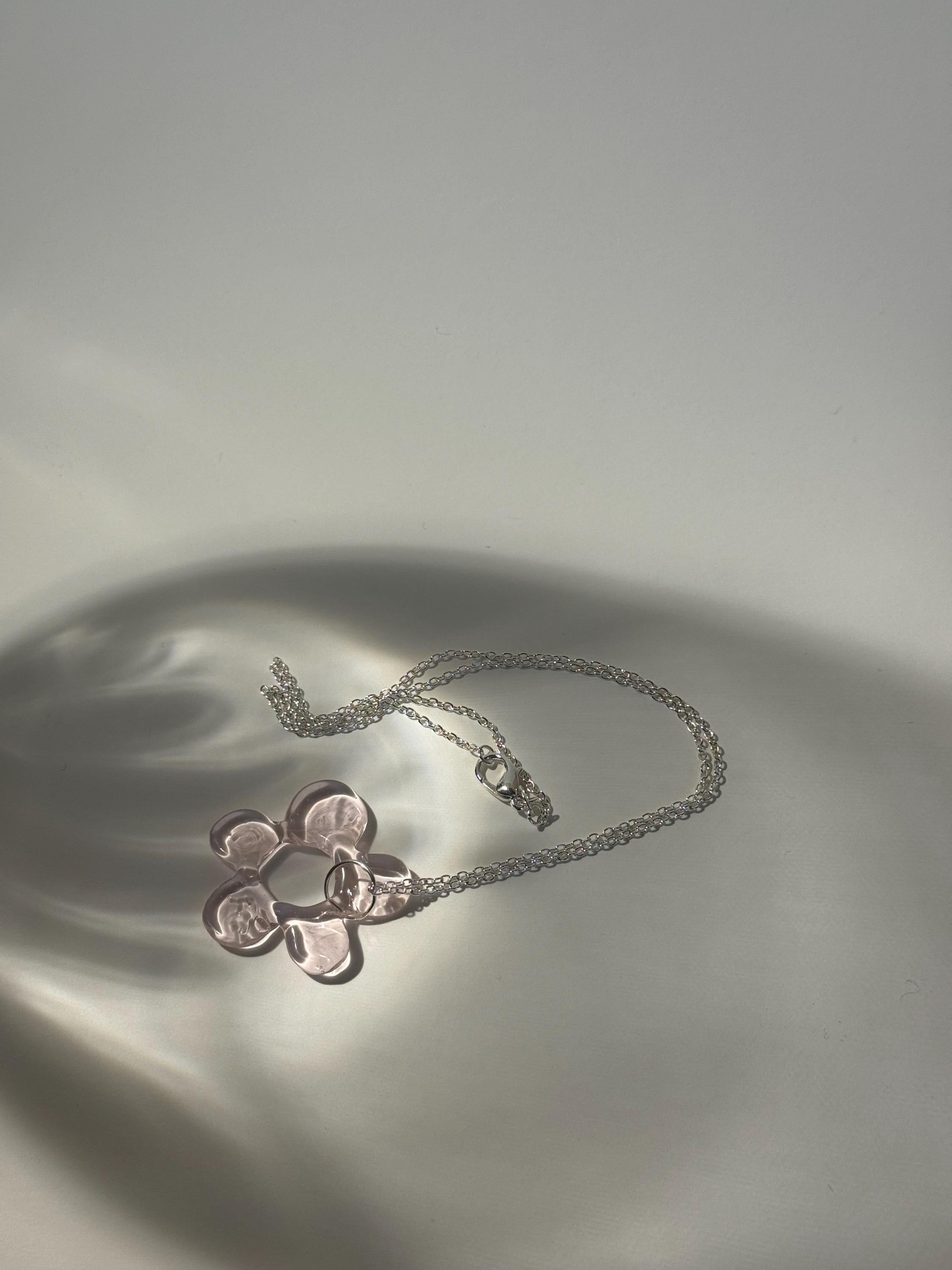 Pink Flower Necklace
