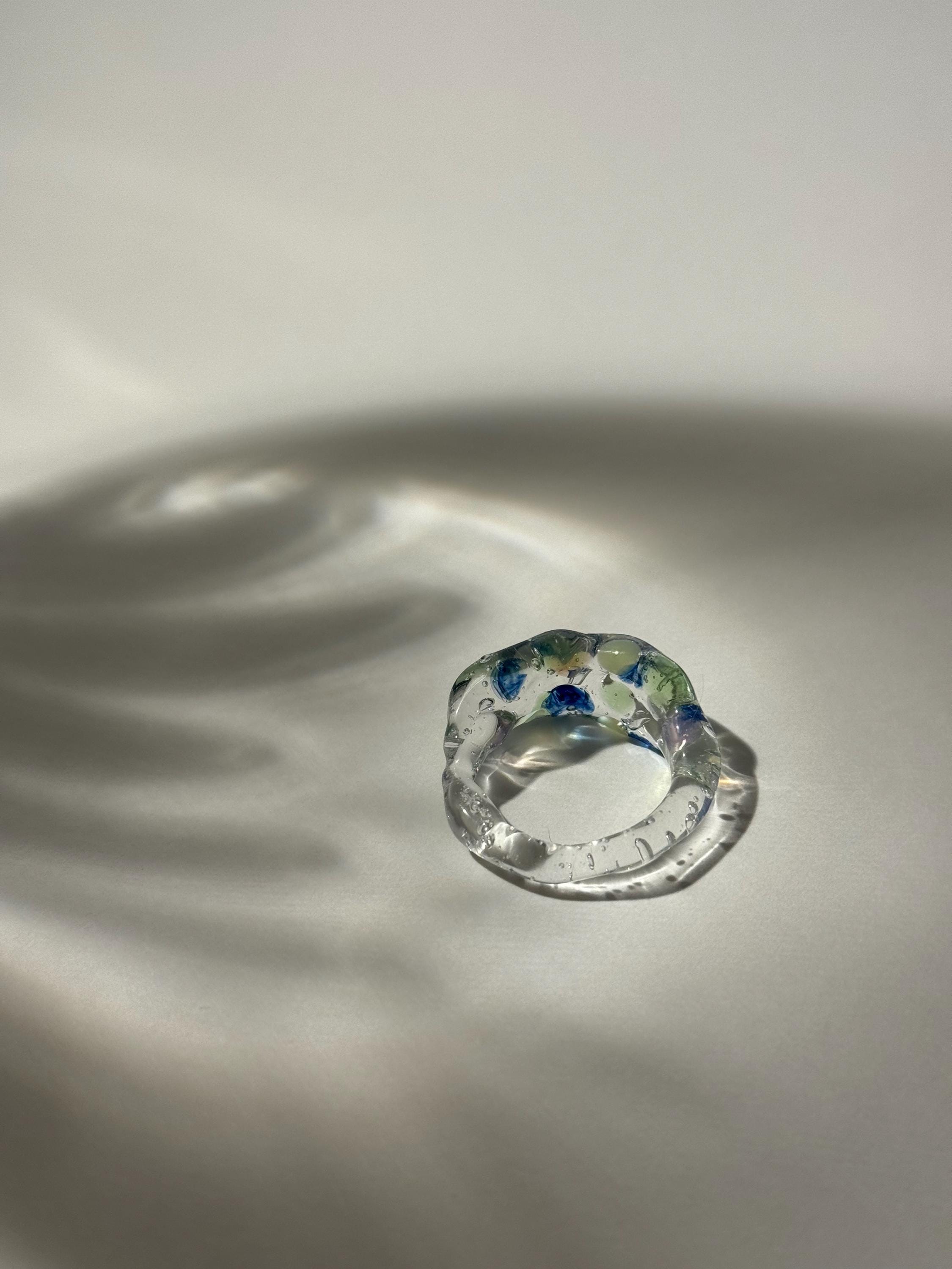 Dotted Colorful Glass Ring