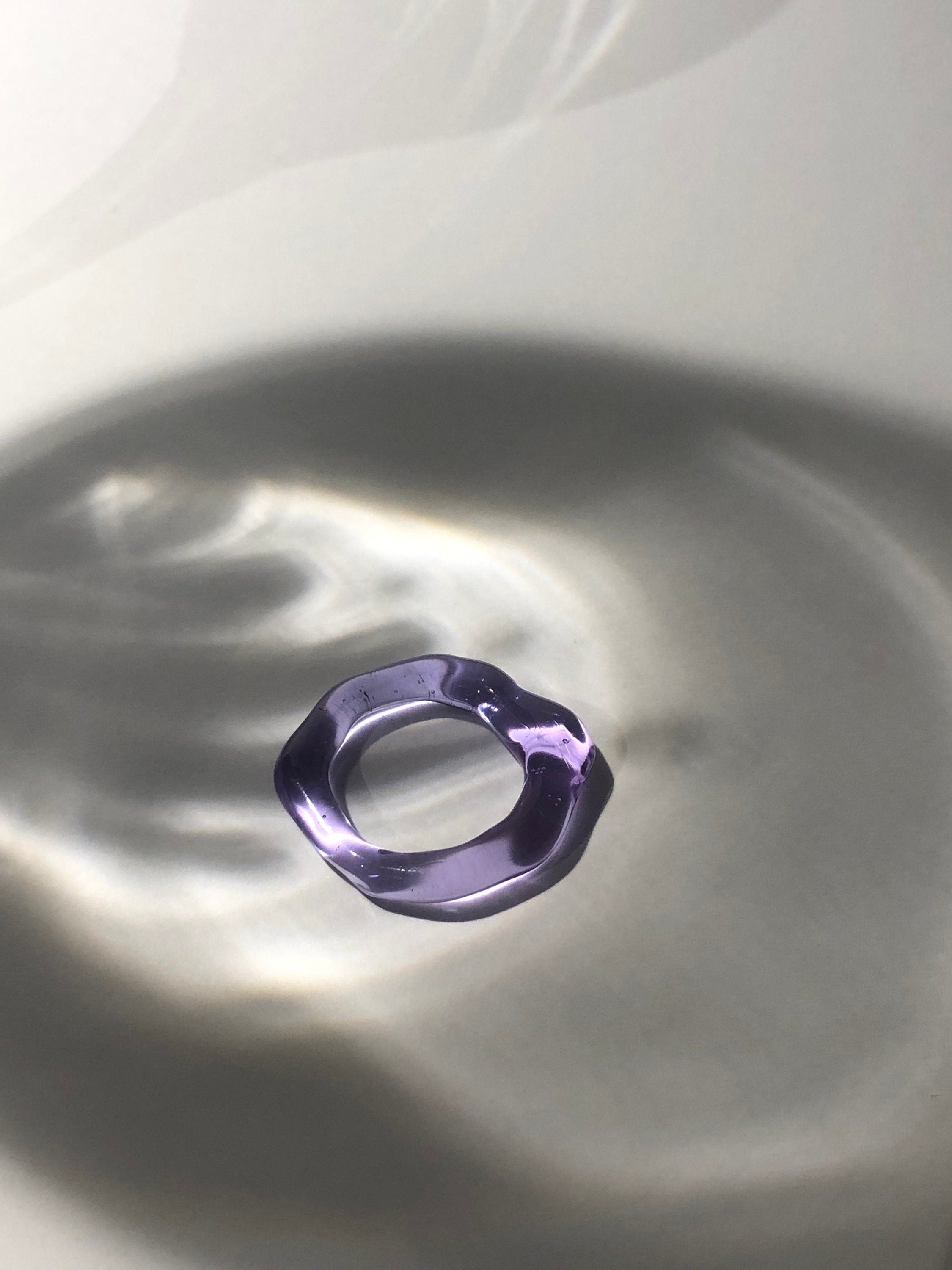 Deep Purple Glass Ring