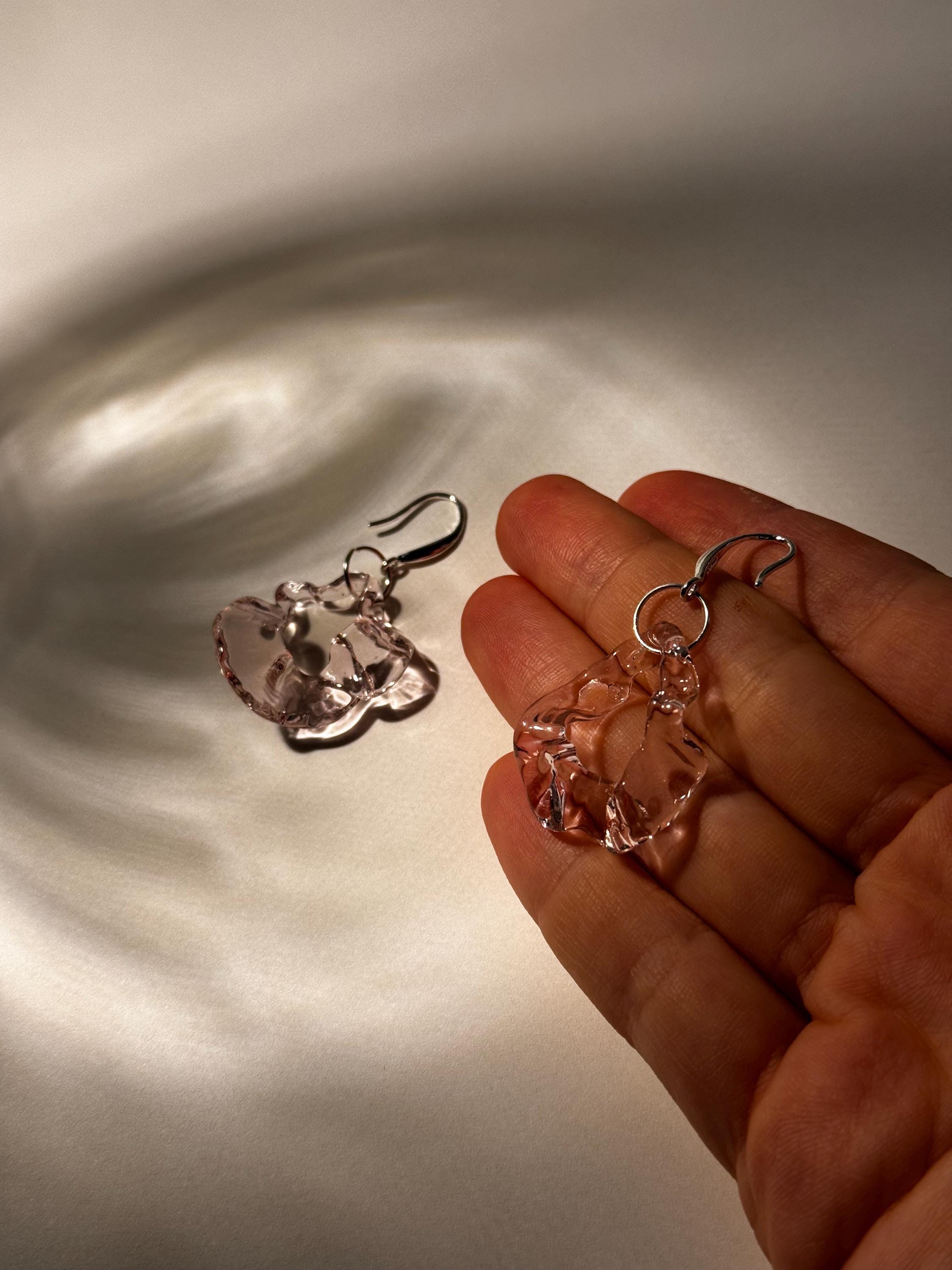 Rose Butterfly Flutter Earrings